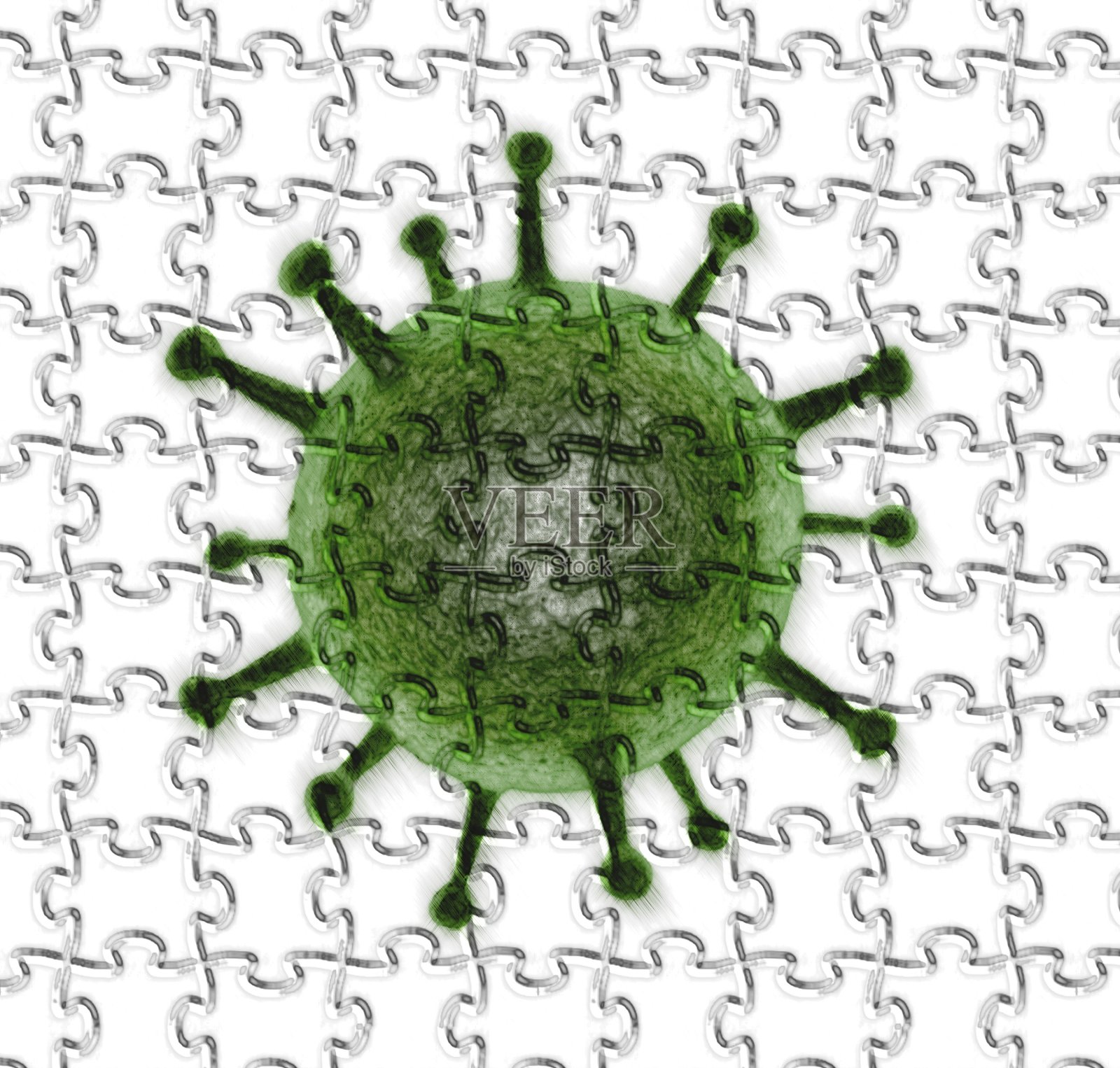 一些冠状病毒的3d插图与克里安光环和素描效果照片摄影图片