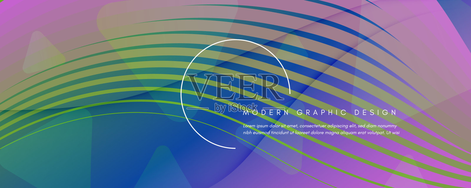 流几何抽象。生动的动态行插画图片素材