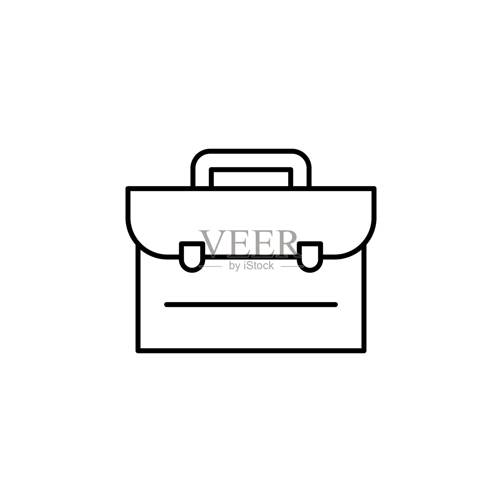 工作场所,公文包图标。工作场所细线图标元素图标素材