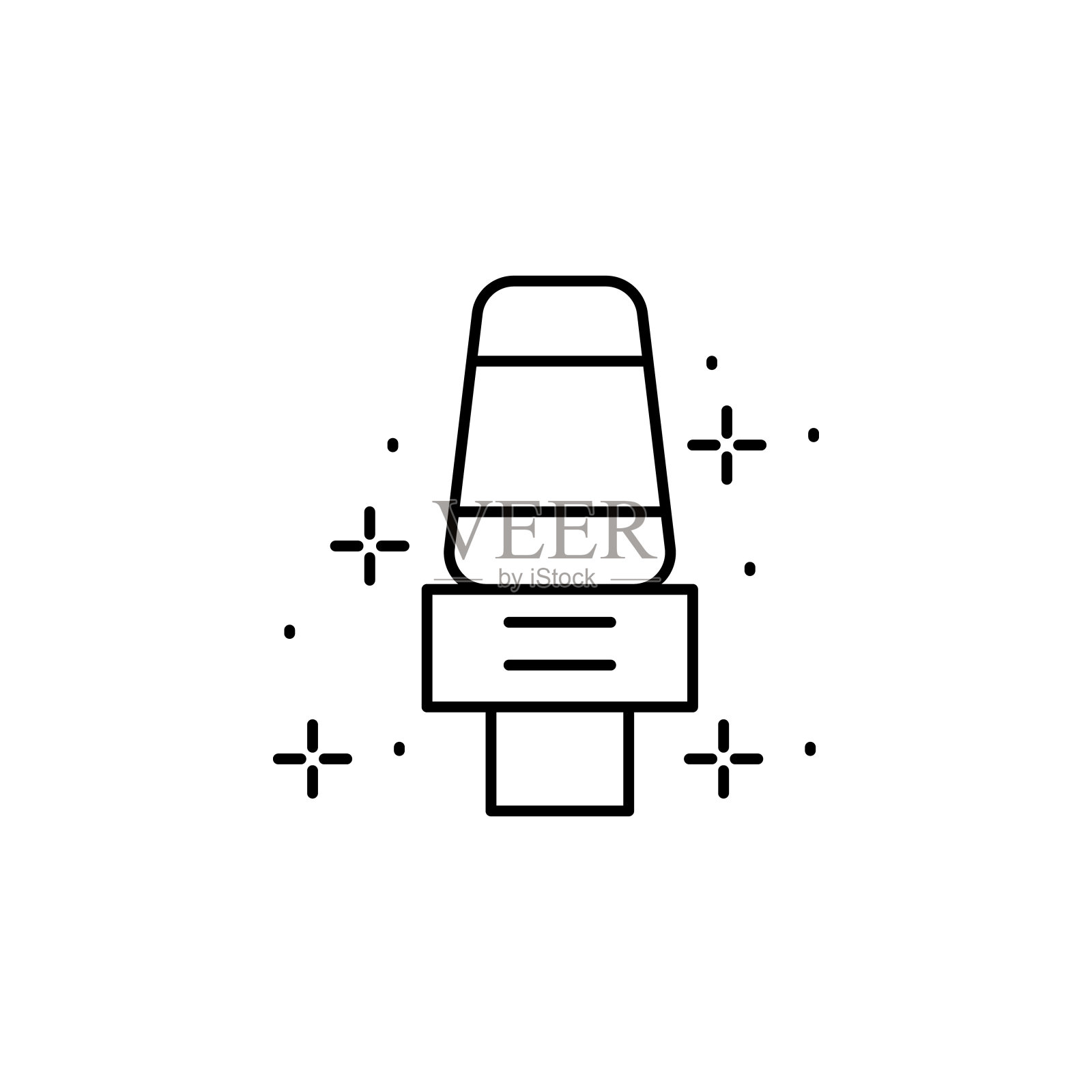 名声麦克风图标。著名的元素图标素材