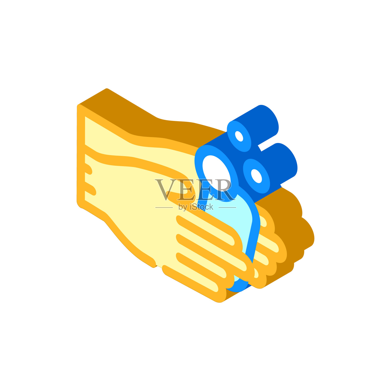 用肥皂洗手的等距图标矢量插图插画图片素材