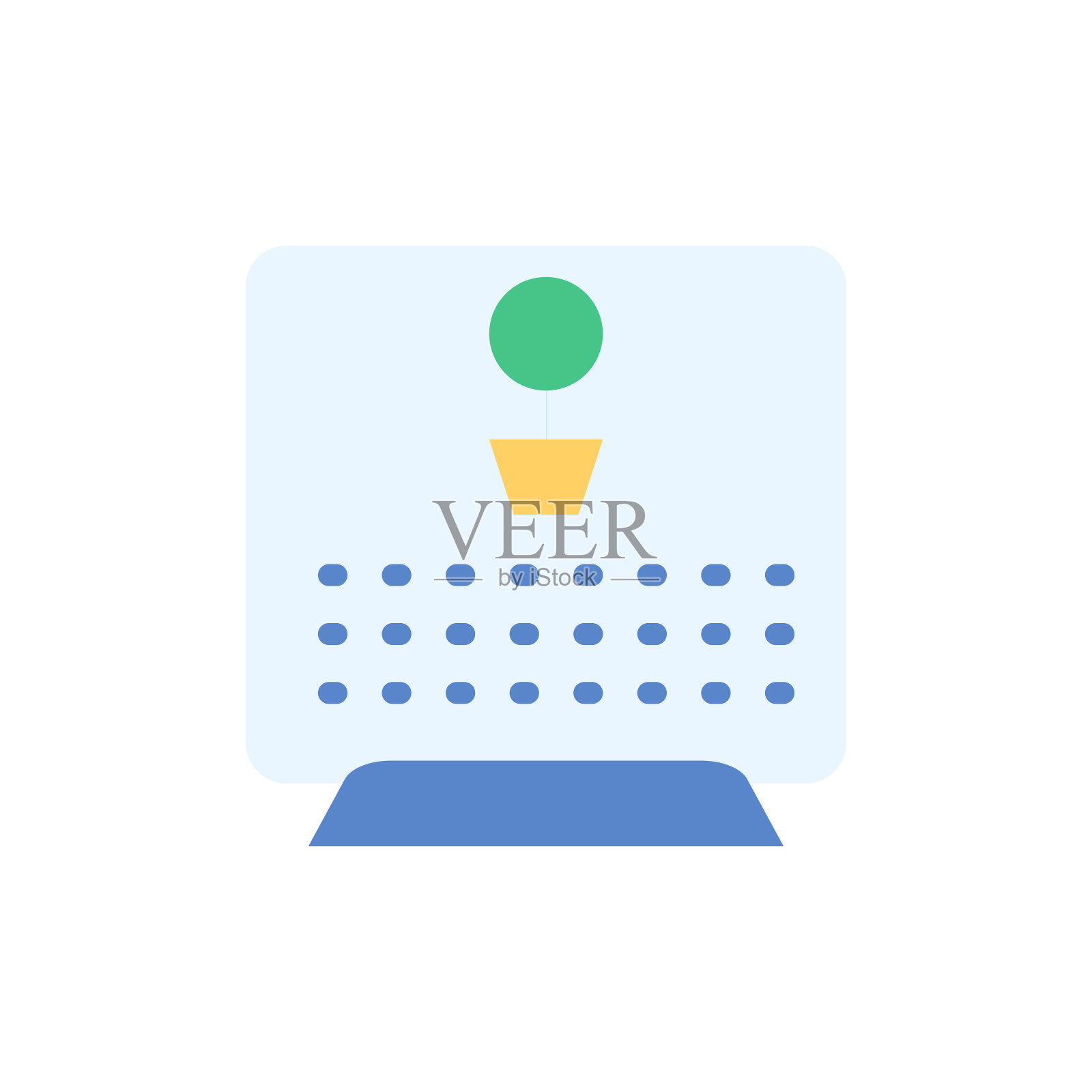 工厂日历图标。简单的颜色矢量元素的黄历图标用户界面和用户体验，网站或移动应用程序图标素材