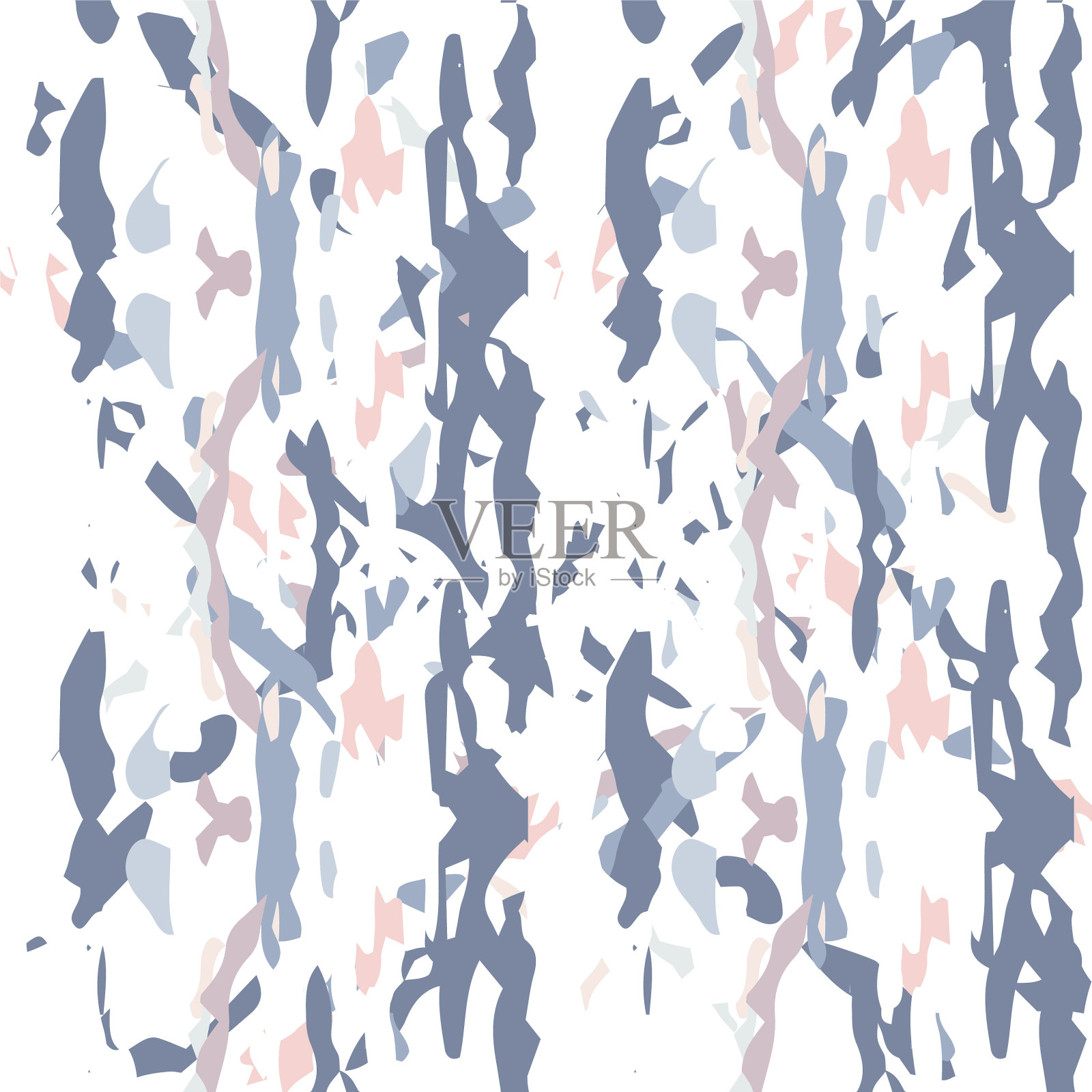 斑点伊卡特扎染蜡染无缝图案插画图片素材