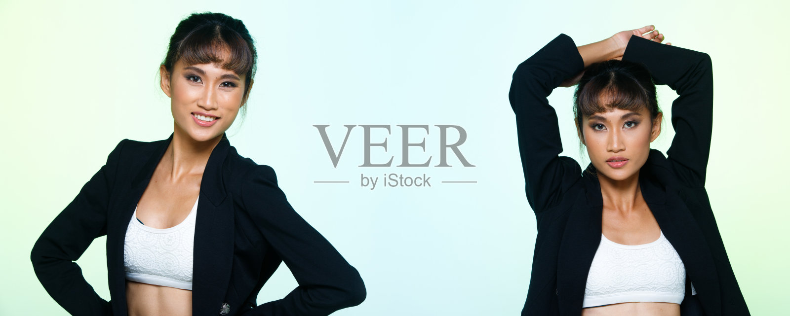 时尚肖像简介亚洲女人20多岁黑发美丽照片摄影图片