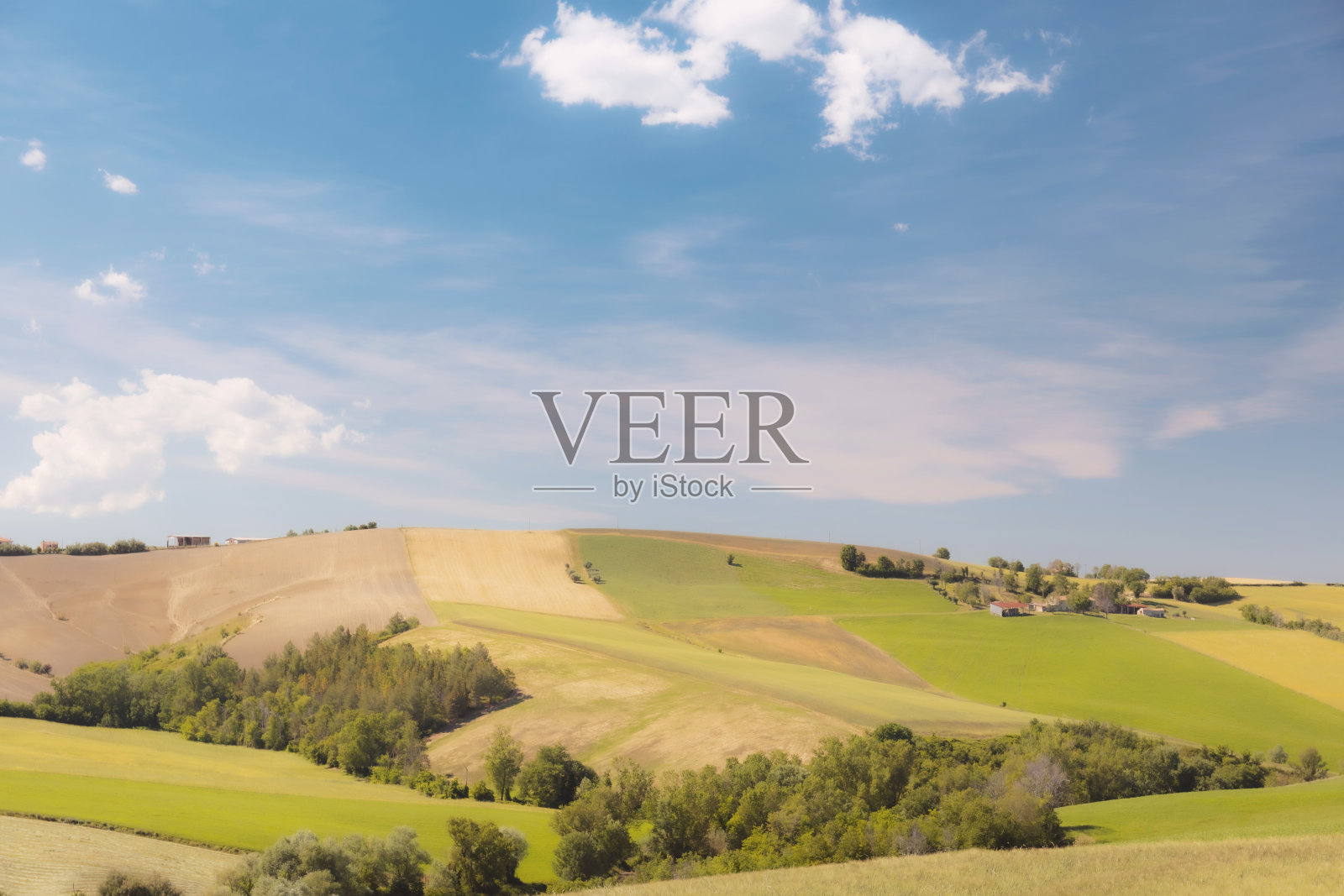 乡村观乡村，丘陵景观照片摄影图片