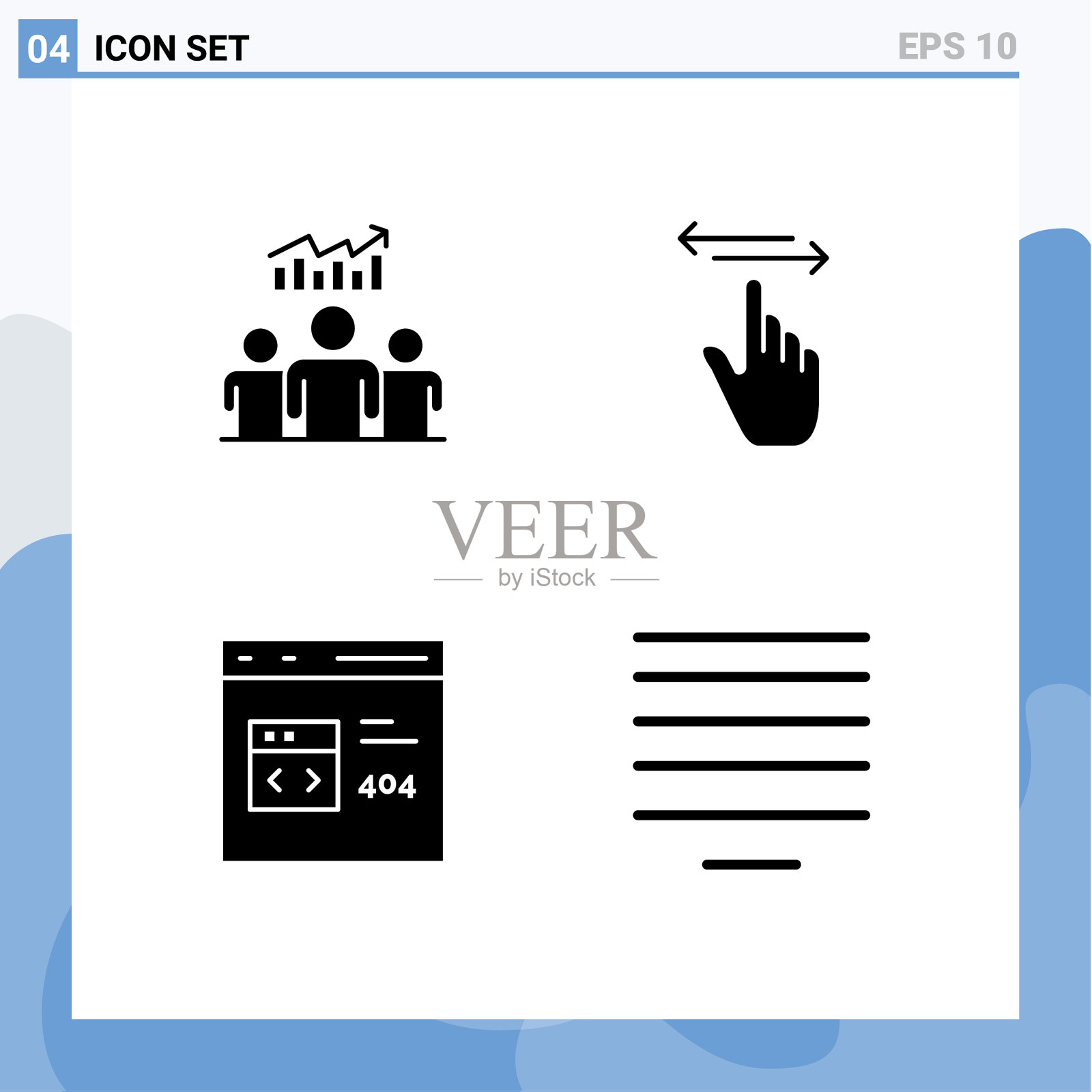 用户界面包4个基本立体字形插画图片素材