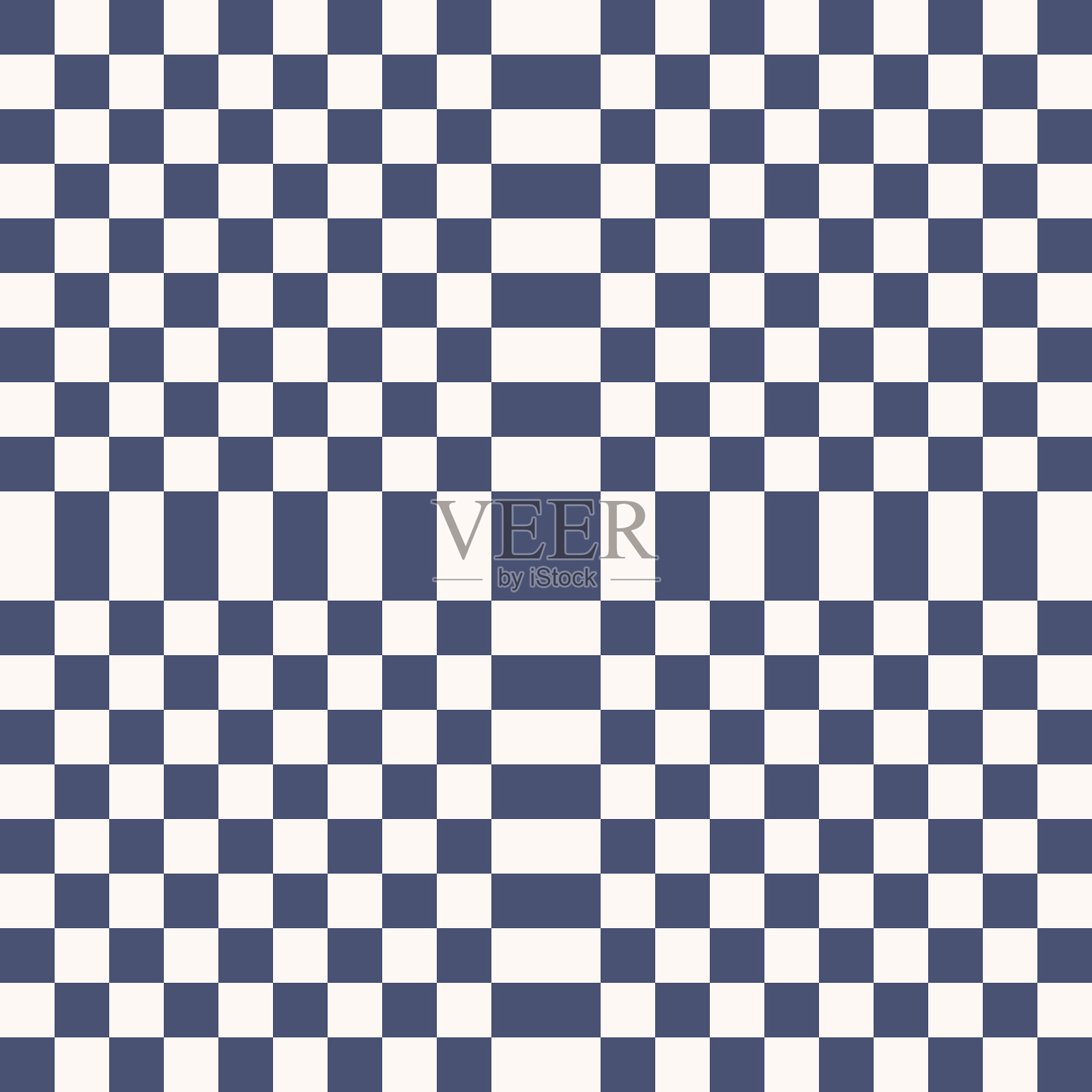 简单的矢量蓝白方格几何无缝图案与正方形插画图片素材