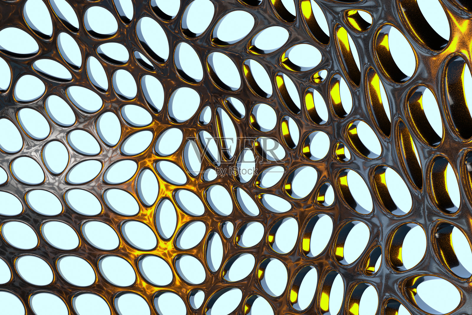 有机瓦孔材料，装饰背景，3d渲染。照片摄影图片