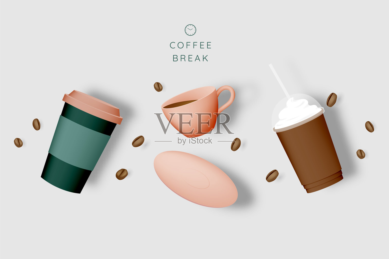 休息时间背景插画图片素材