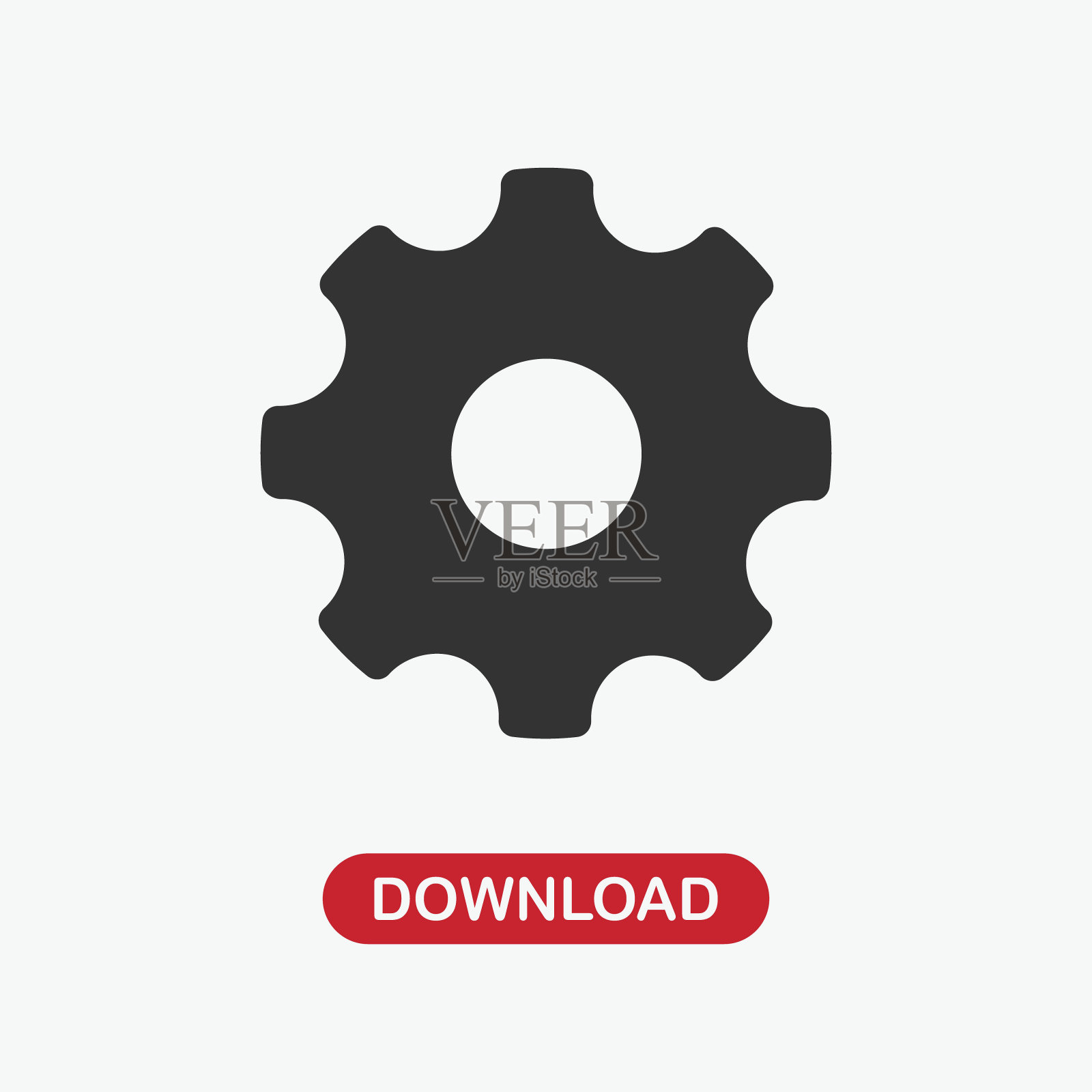 设置图标矢量，工具，齿轮，齿轮标志孤立在白色背景图标素材