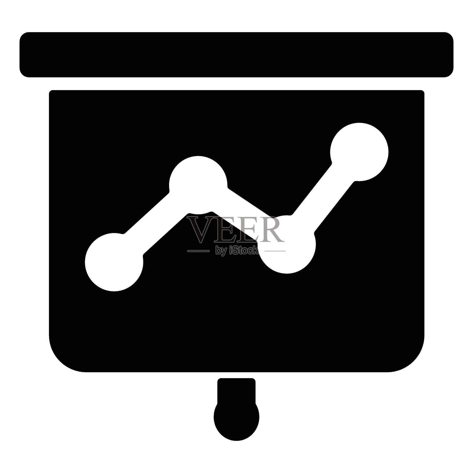 业务增长图表演示图标。业务展示增长图。统计、分析的概念。插画图片素材