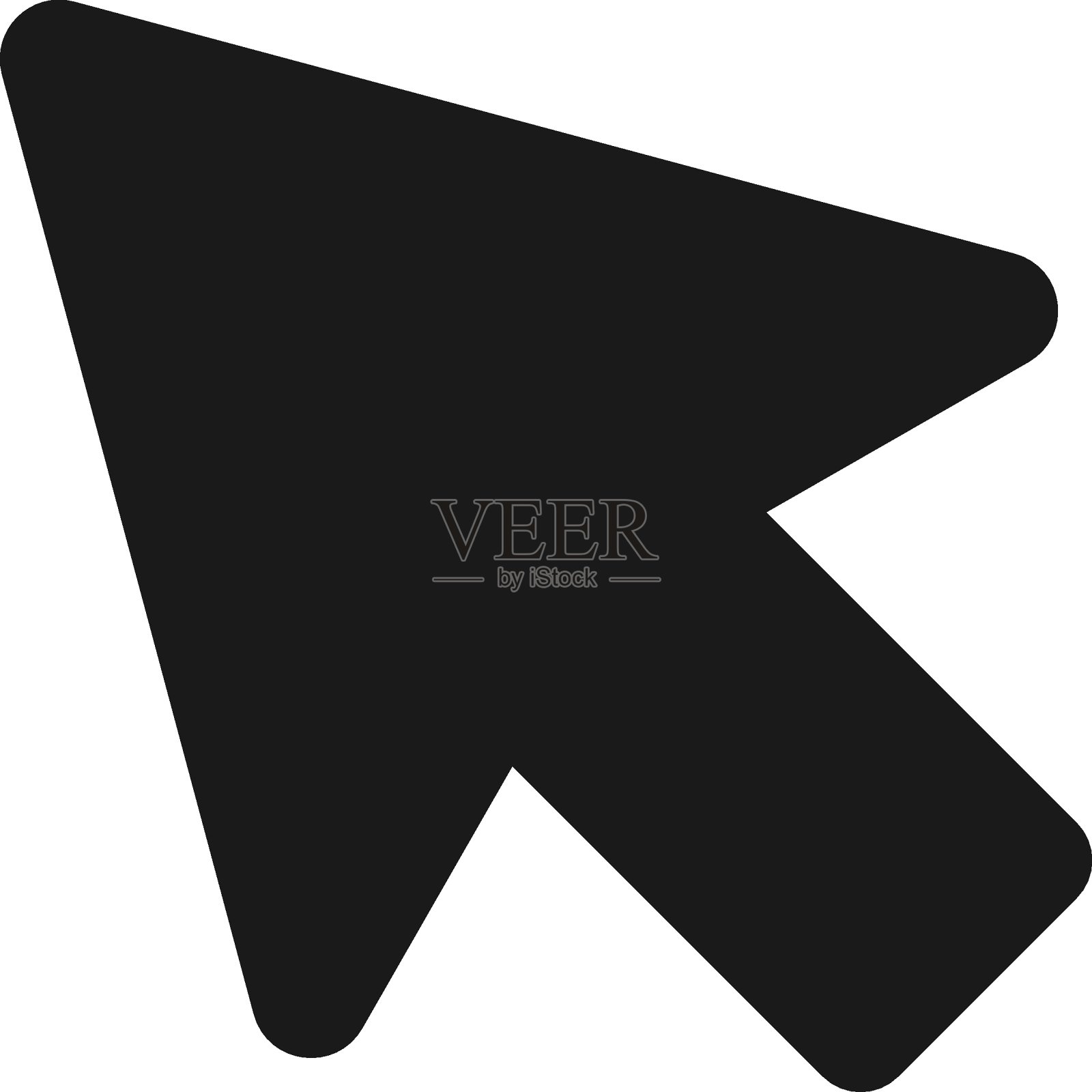 计算机鼠标光标图标的平面风格。箭头光标矢量插图在白色孤立的背景设计元素图片