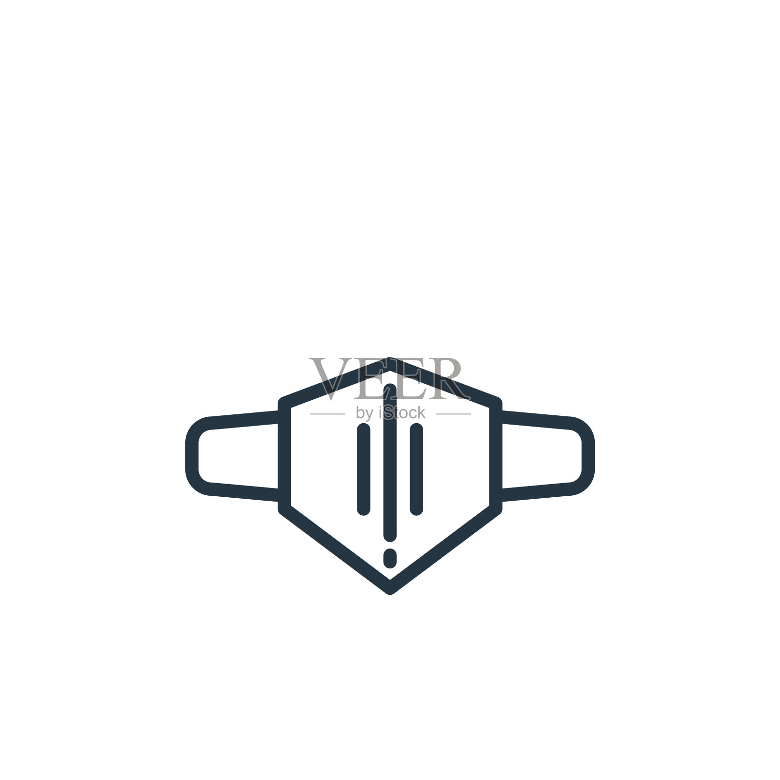 蒙版矢量图标隔离在白色背景。轮廓，细线遮罩图标用于网站设计和移动，应用程序开发。细线蒙版轮廓图标矢量插图。插画图片素材