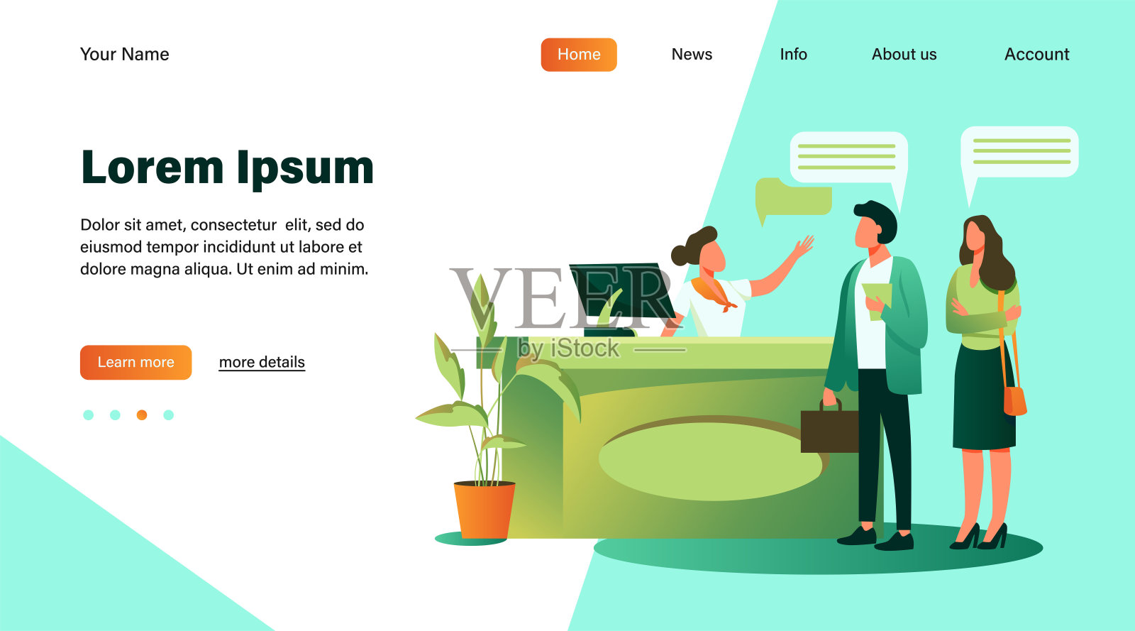 前台工作矢量图插画图片素材