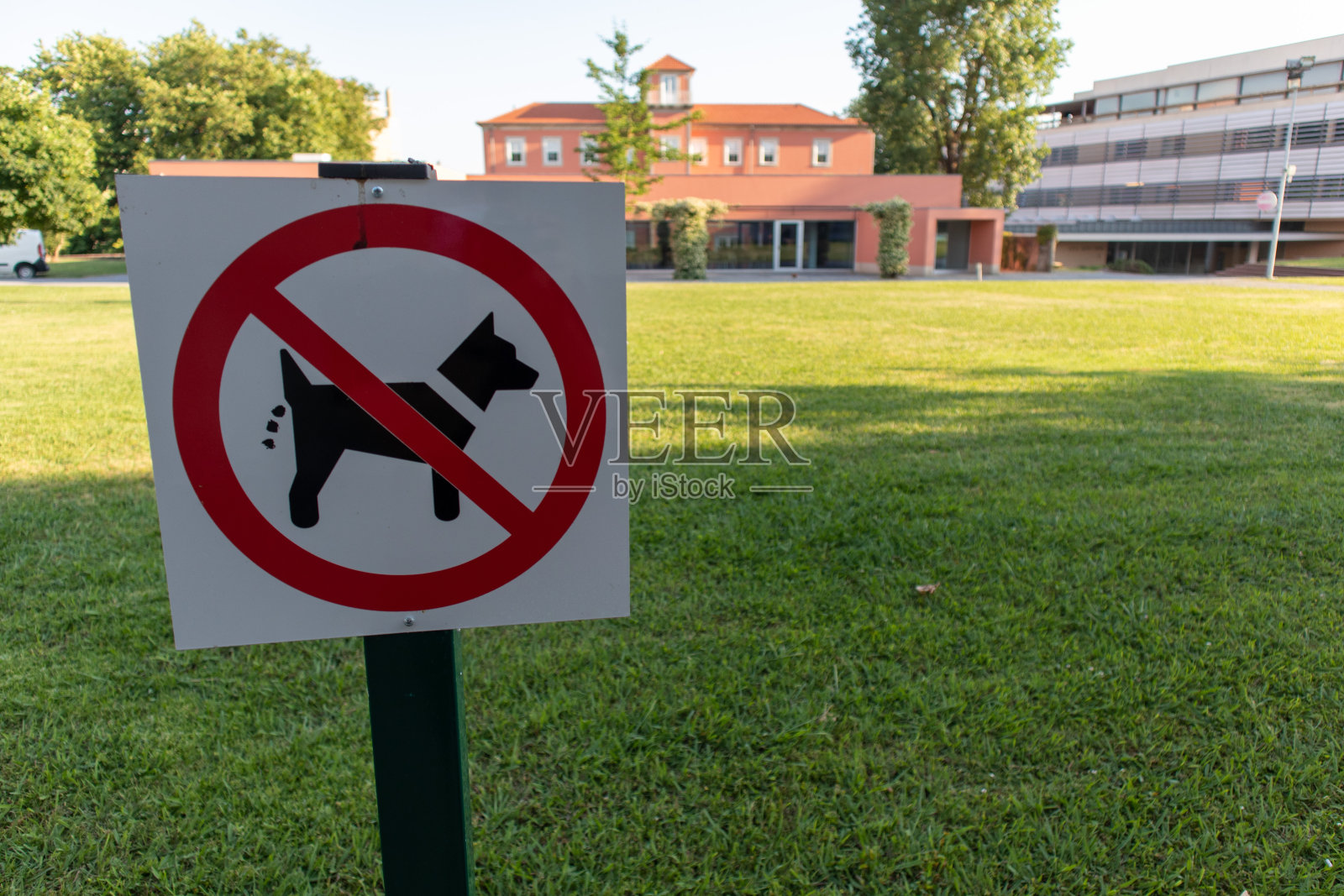 禁止狗屎进入公园的标志，需要捡起来照片摄影图片