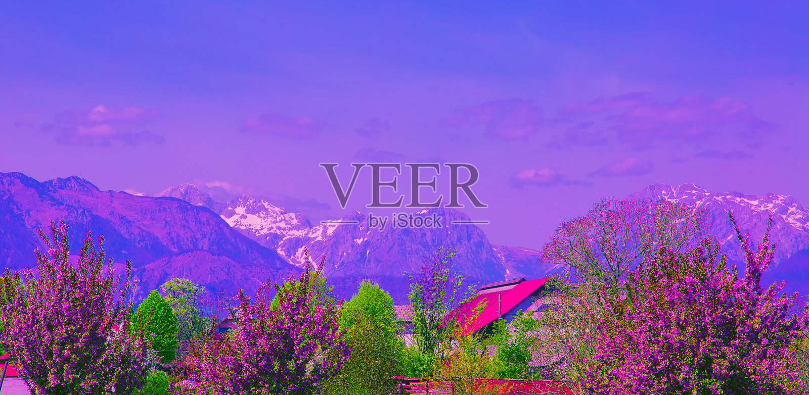 时尚美学壁纸自然。斯洛文尼亚。山照片摄影图片