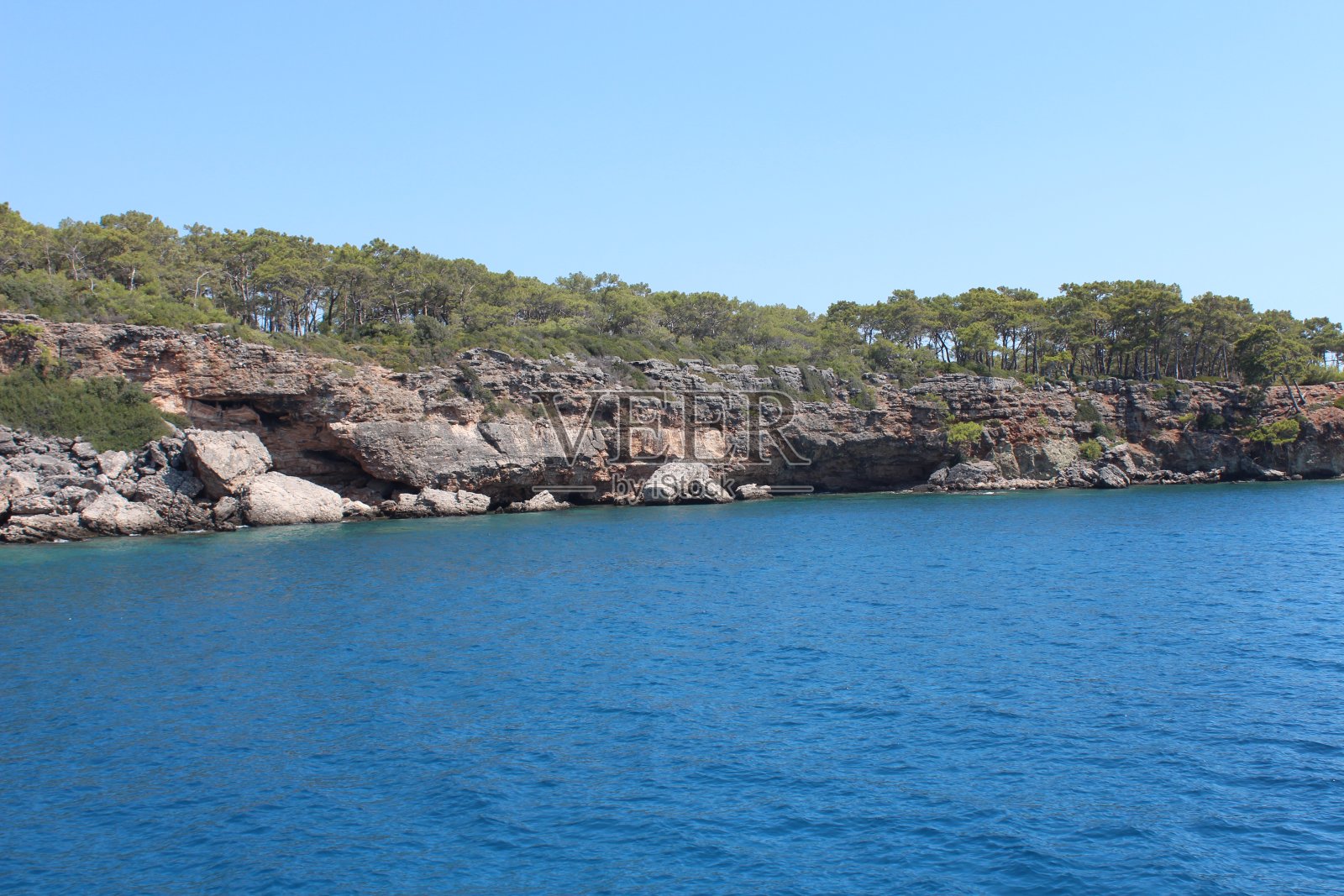 地中海森林海岸照片摄影图片