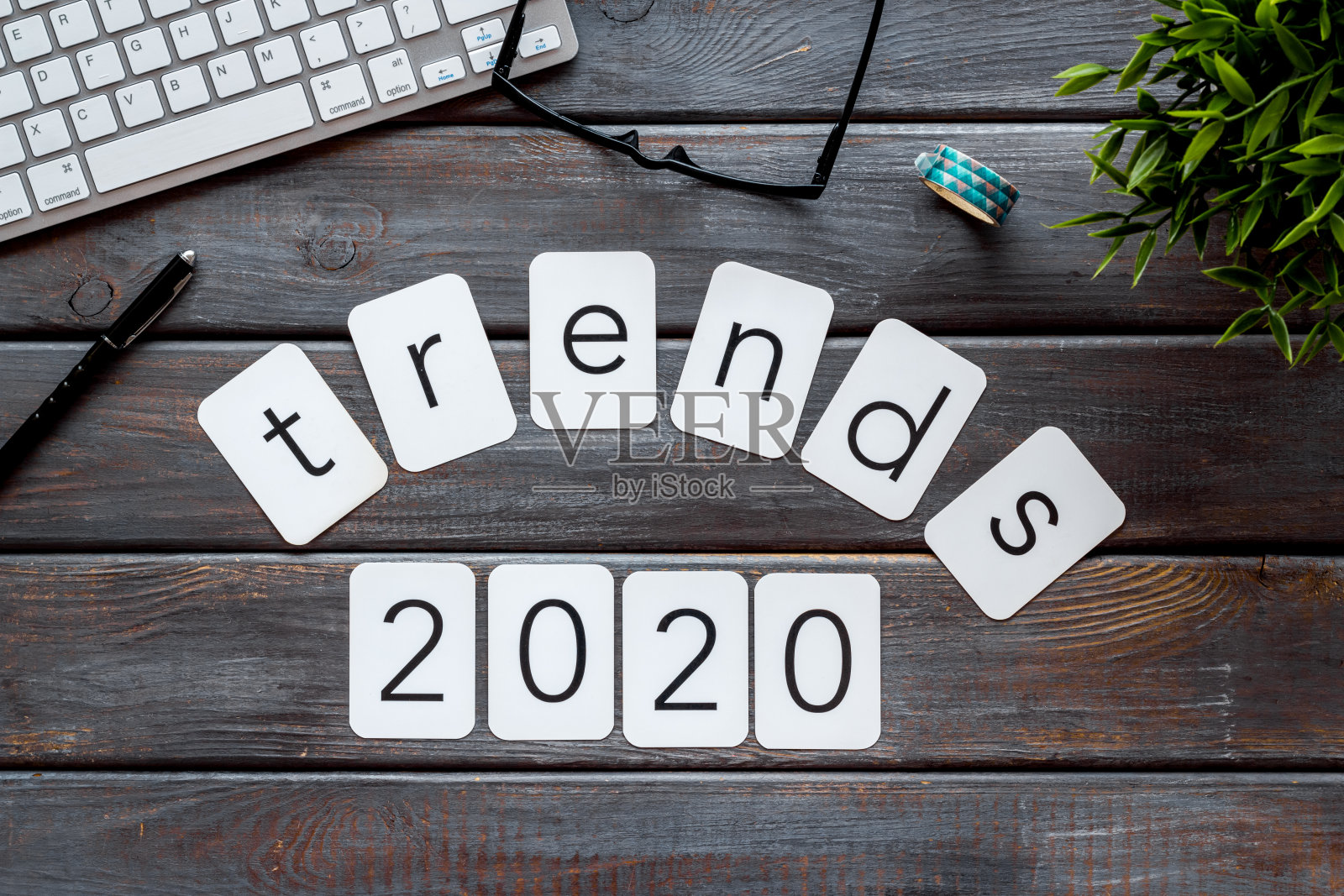 市场营销的趋势。社交媒体概念offise桌面视图照片摄影图片