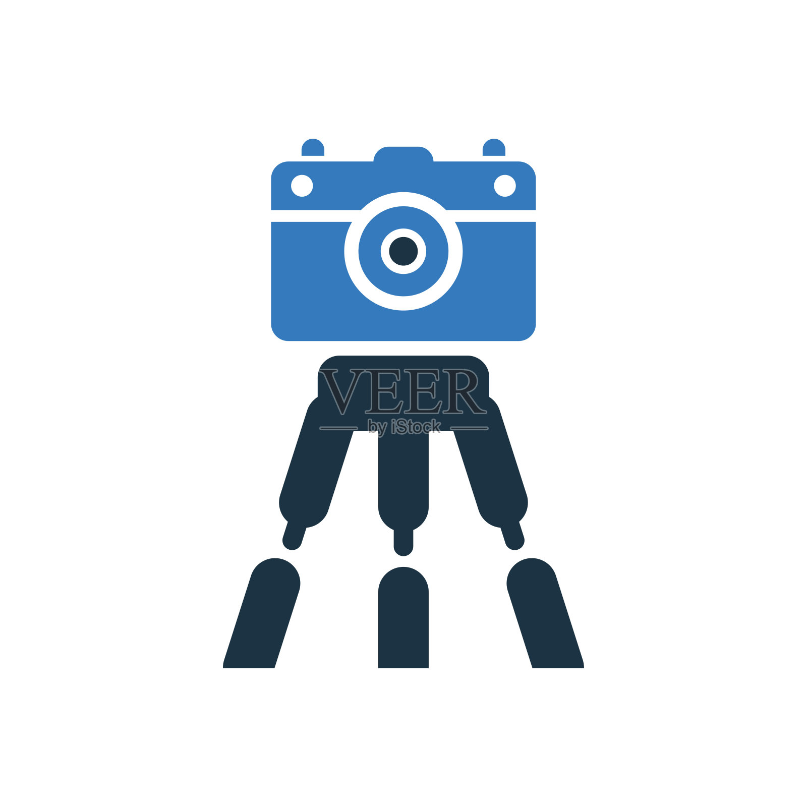相机三脚架图标，矢量图形图标素材