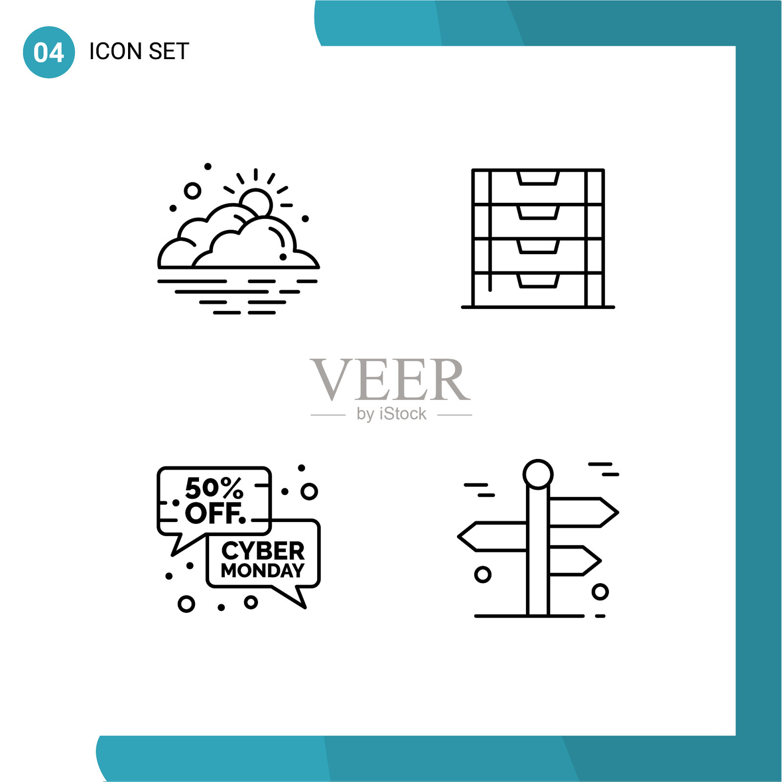 4 .用户界面线装现代标识和插画图片素材