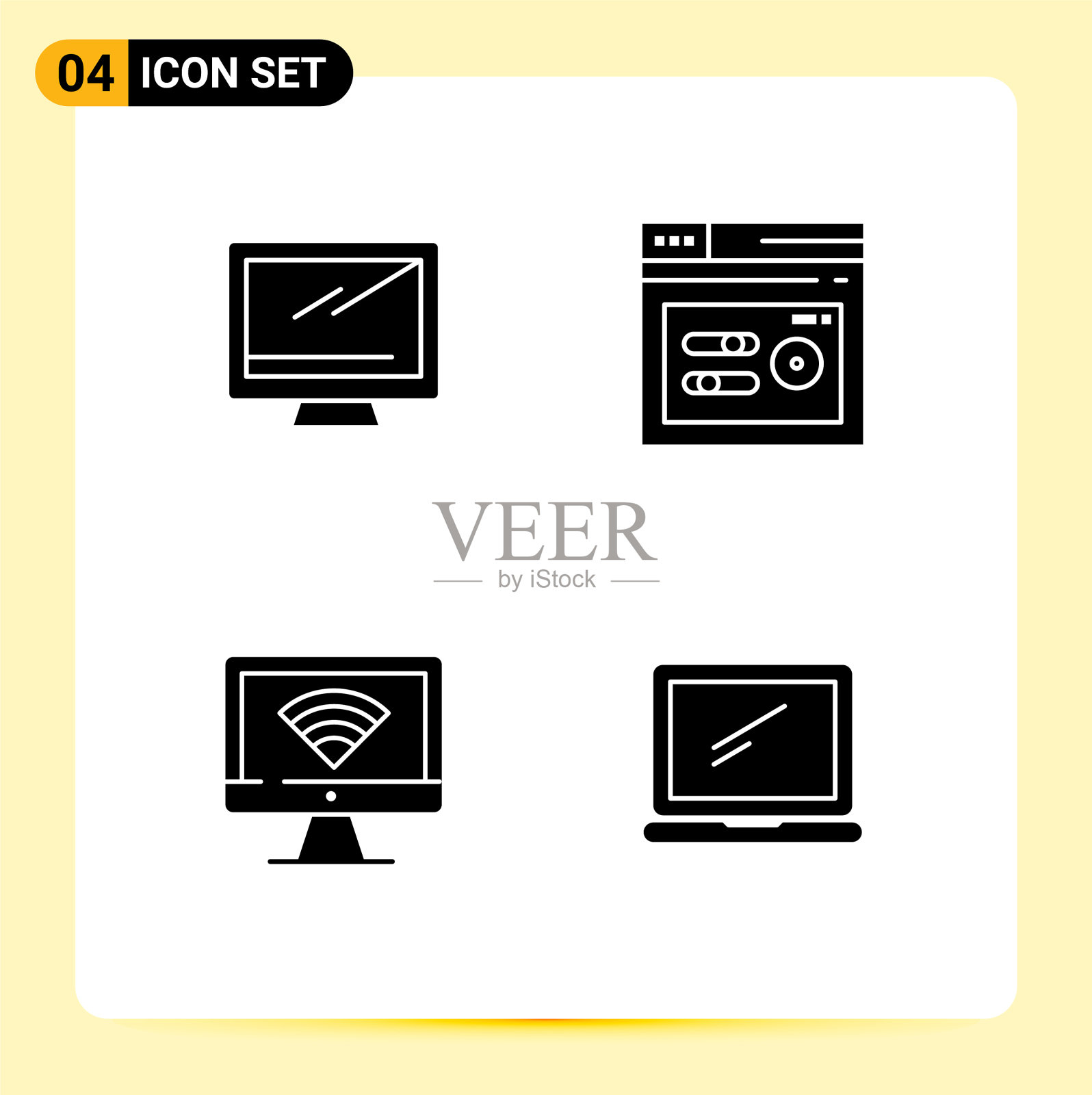 4 .通用立体符号符号计算机插画图片素材