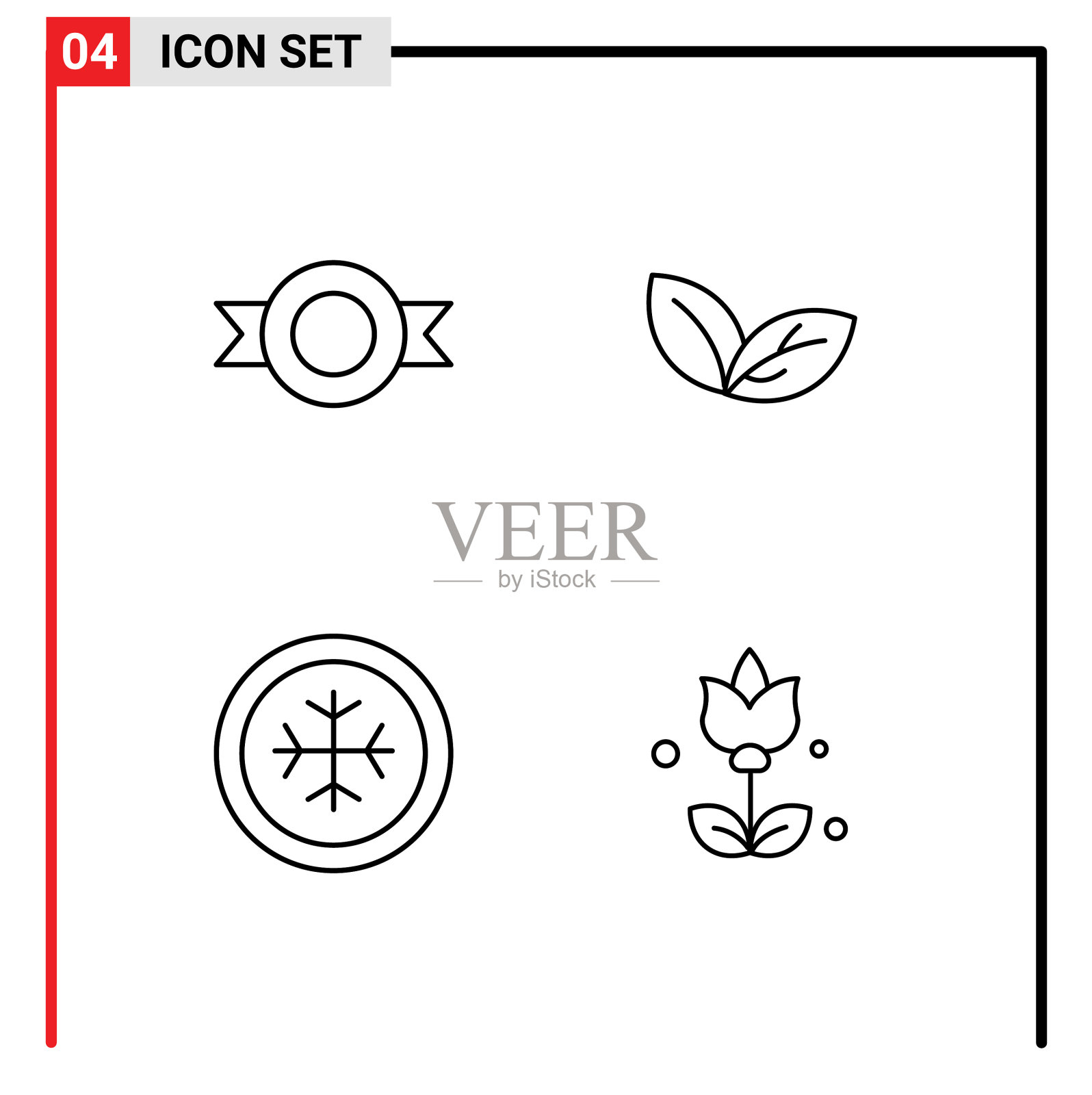 第四组填充线和平色标志插画图片素材