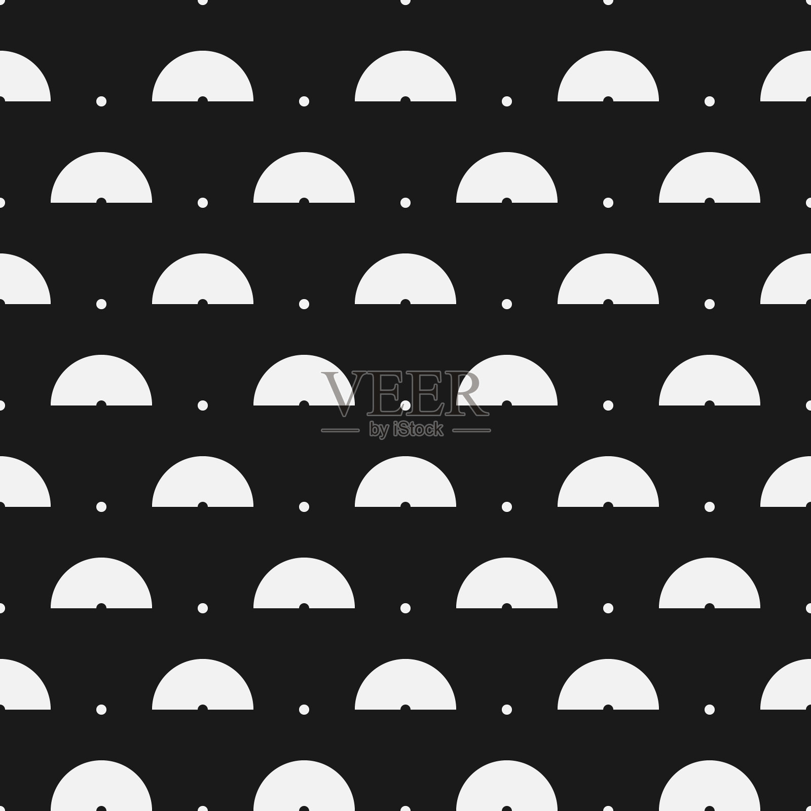 具有半圆盘元件的无缝抽象图案插画图片素材