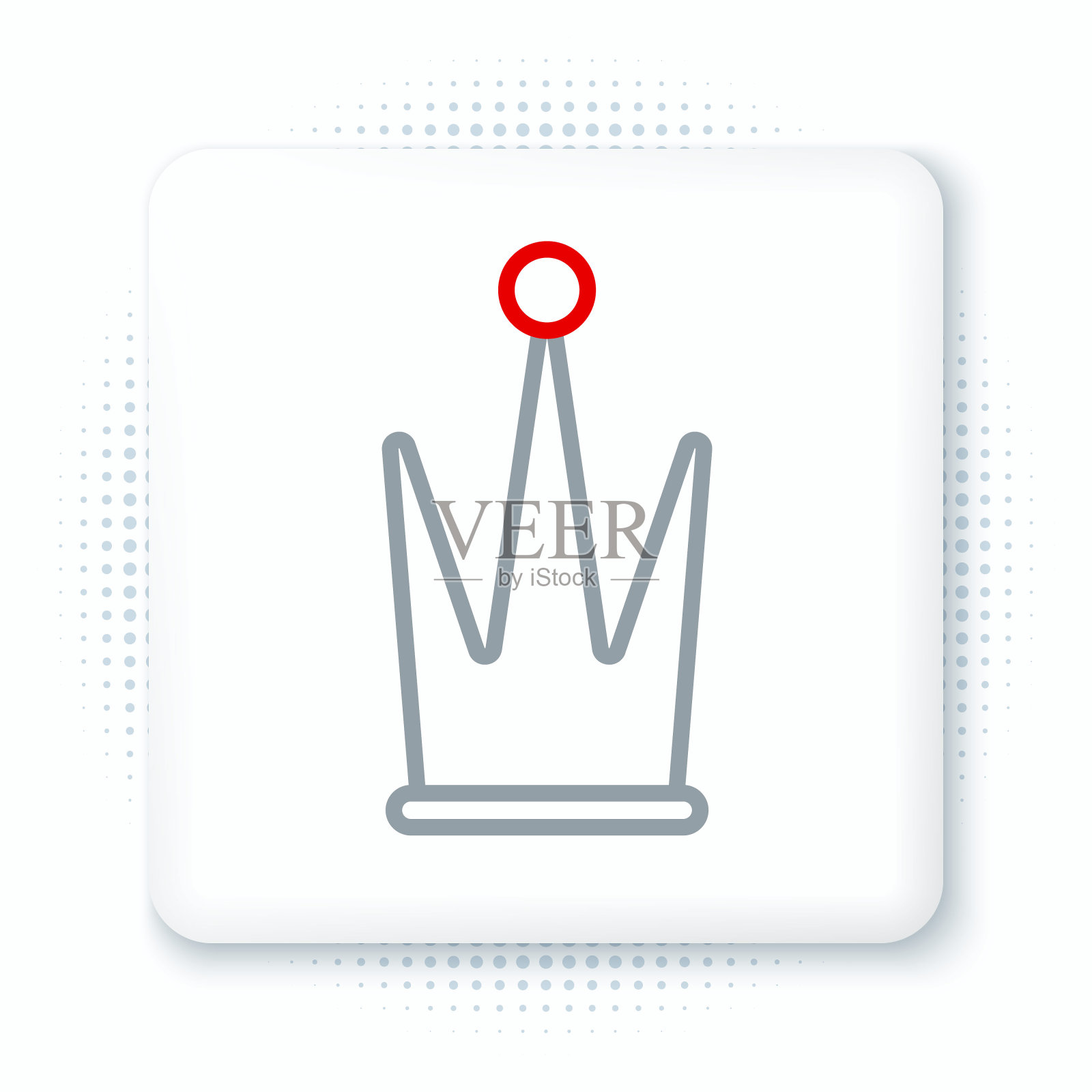 线冠图标孤立在白色背景。色彩斑斓的轮廓的概念。向量图标素材