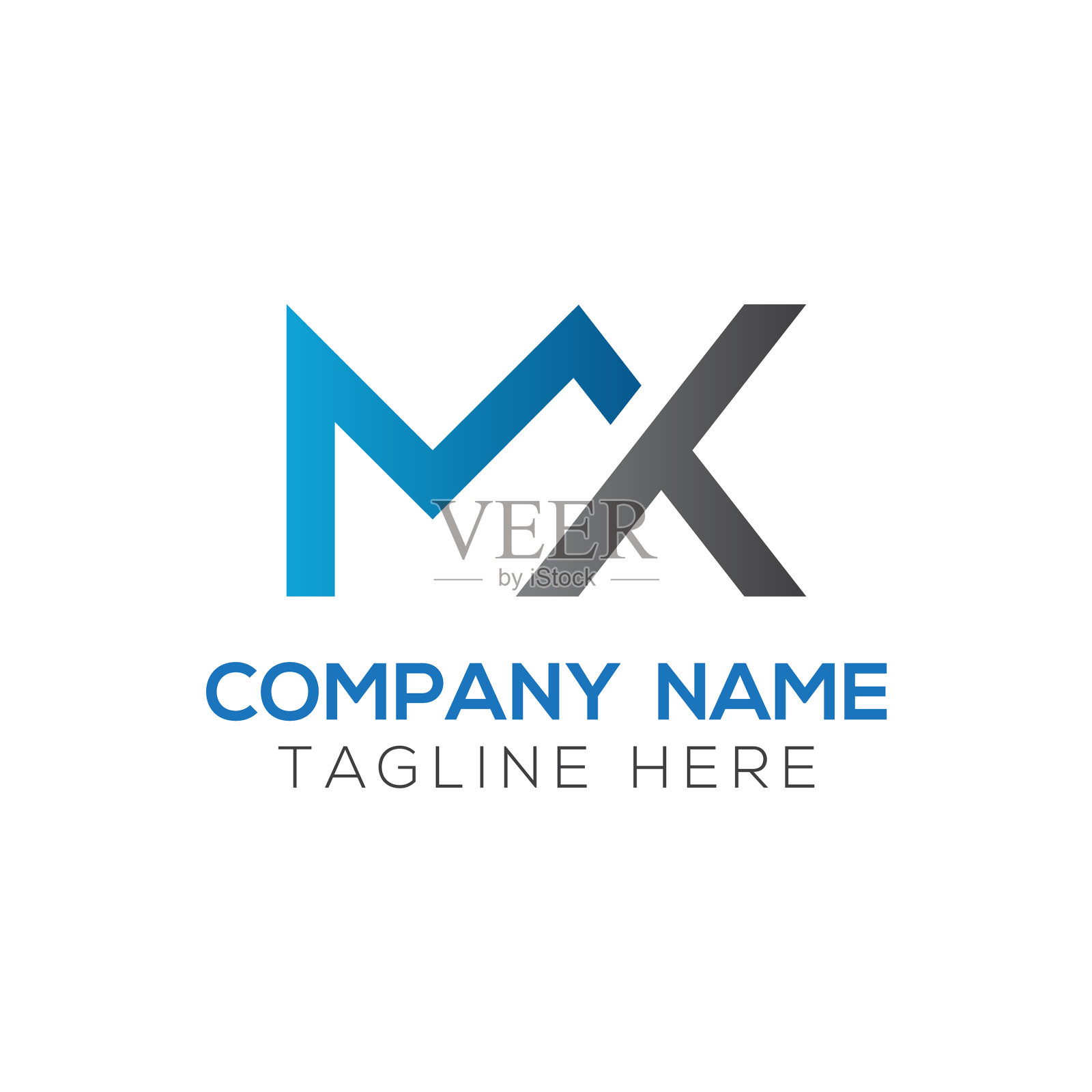 初始mx字母标志设计模板抽象插画图片素材