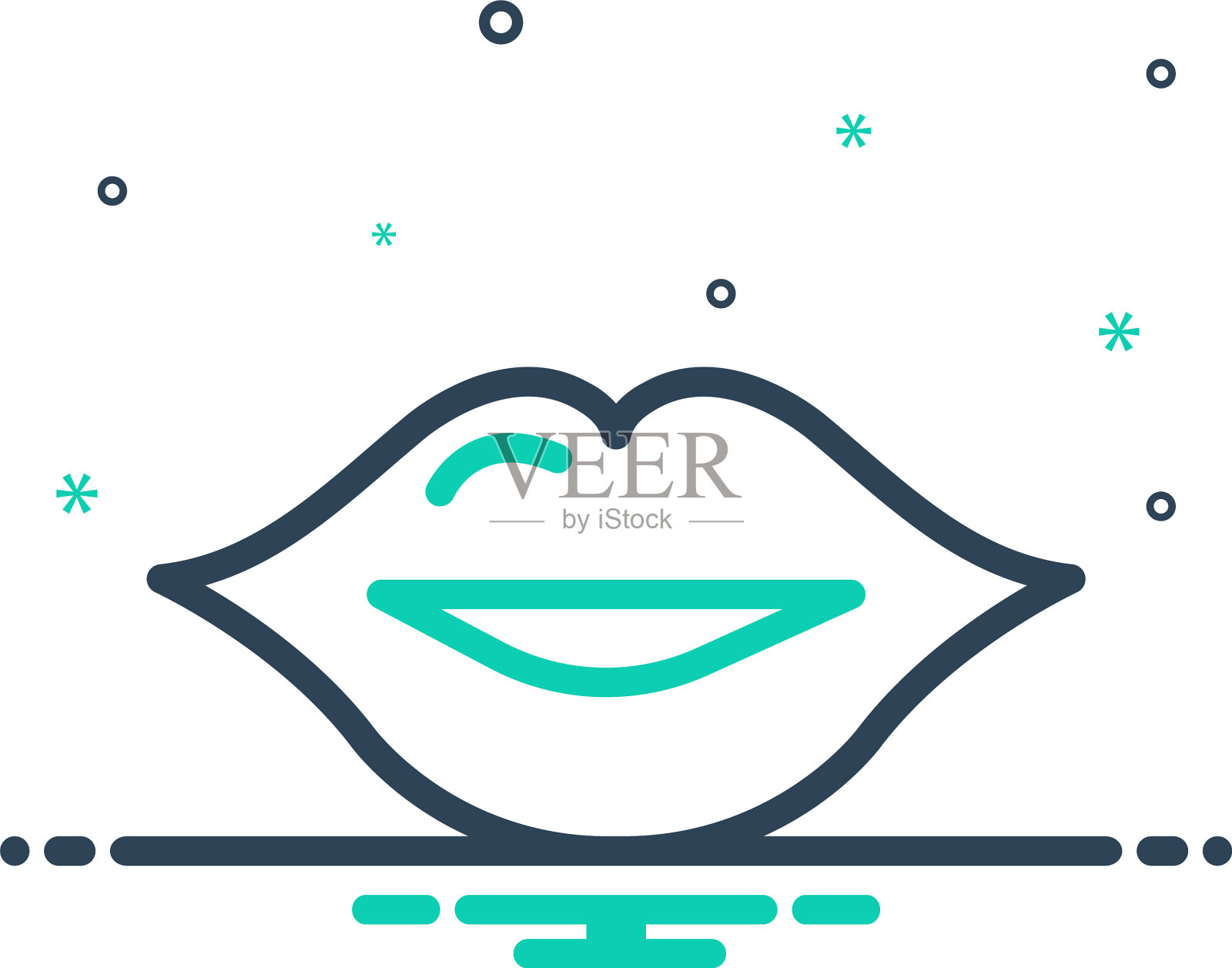 唇插画图片素材