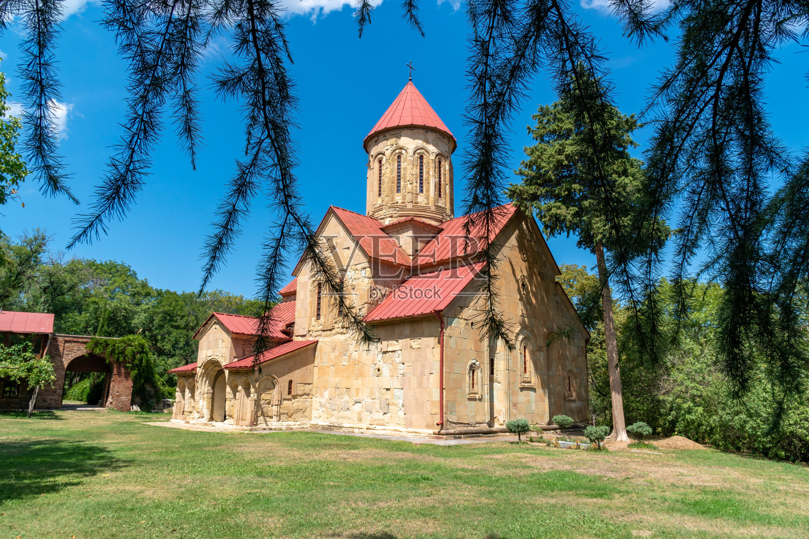 公元十三至十三世纪，格鲁吉亚的贝塔尼亚神母诞生修道院照片摄影图片