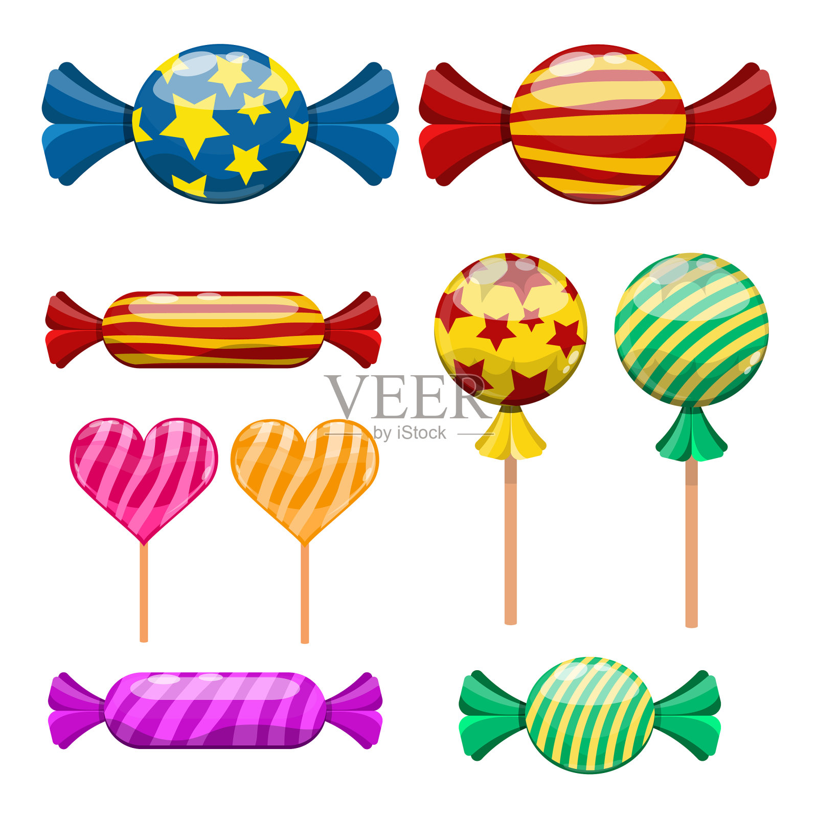 糖果甜插画图片素材