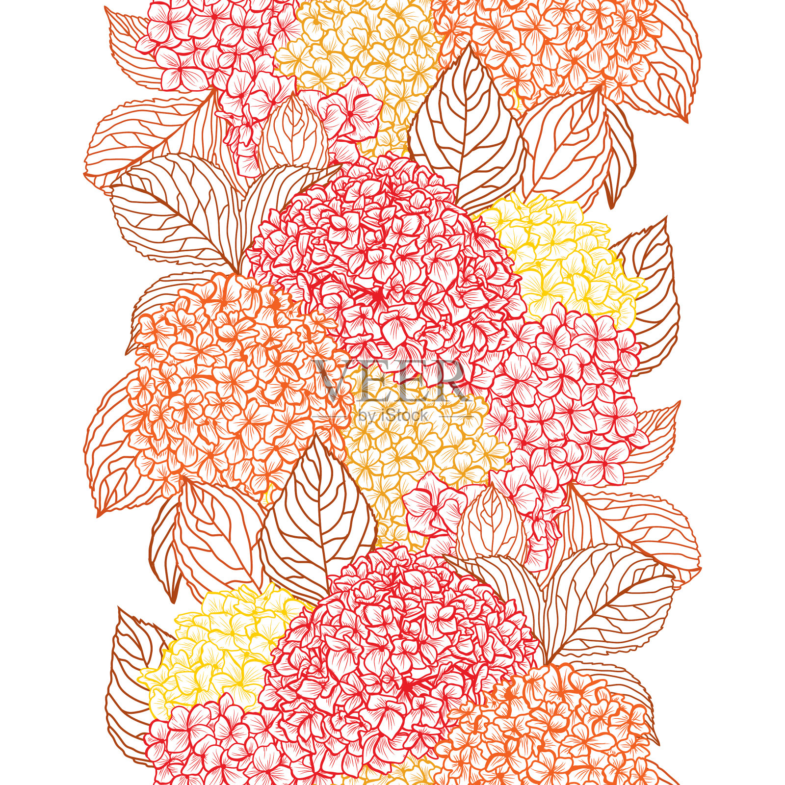 花卉无缝模式插画图片素材