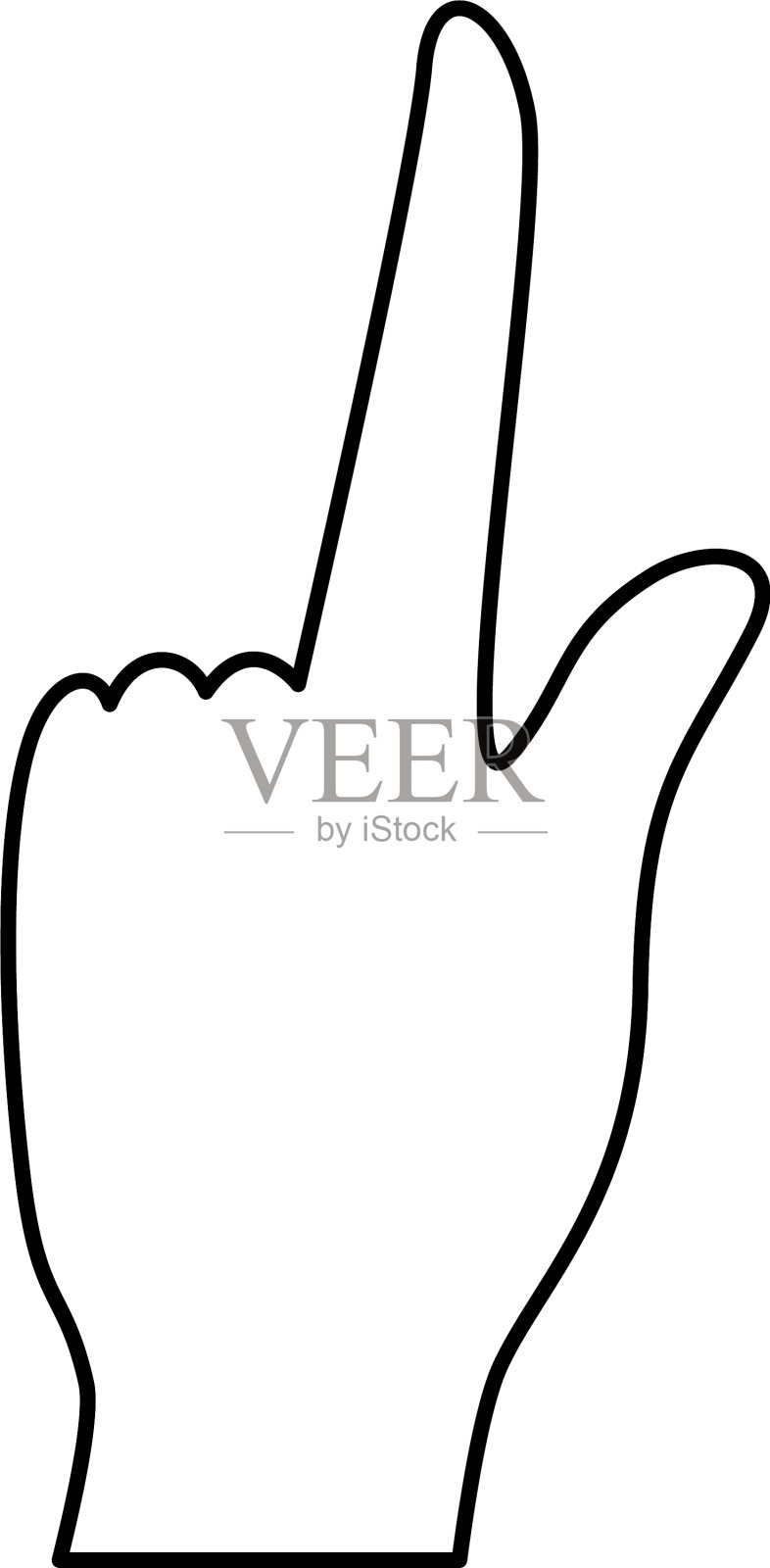 孤立标志与手设计设计元素图片