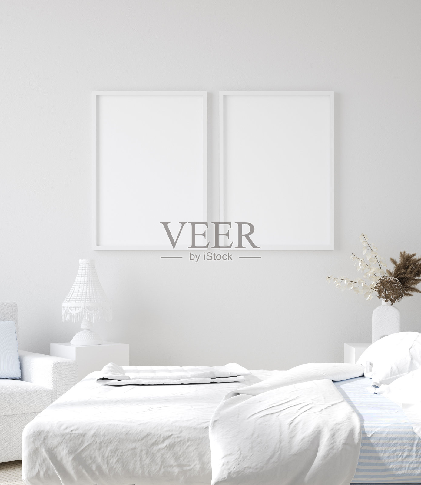 模拟海报在白色的家庭室内背景照片摄影图片