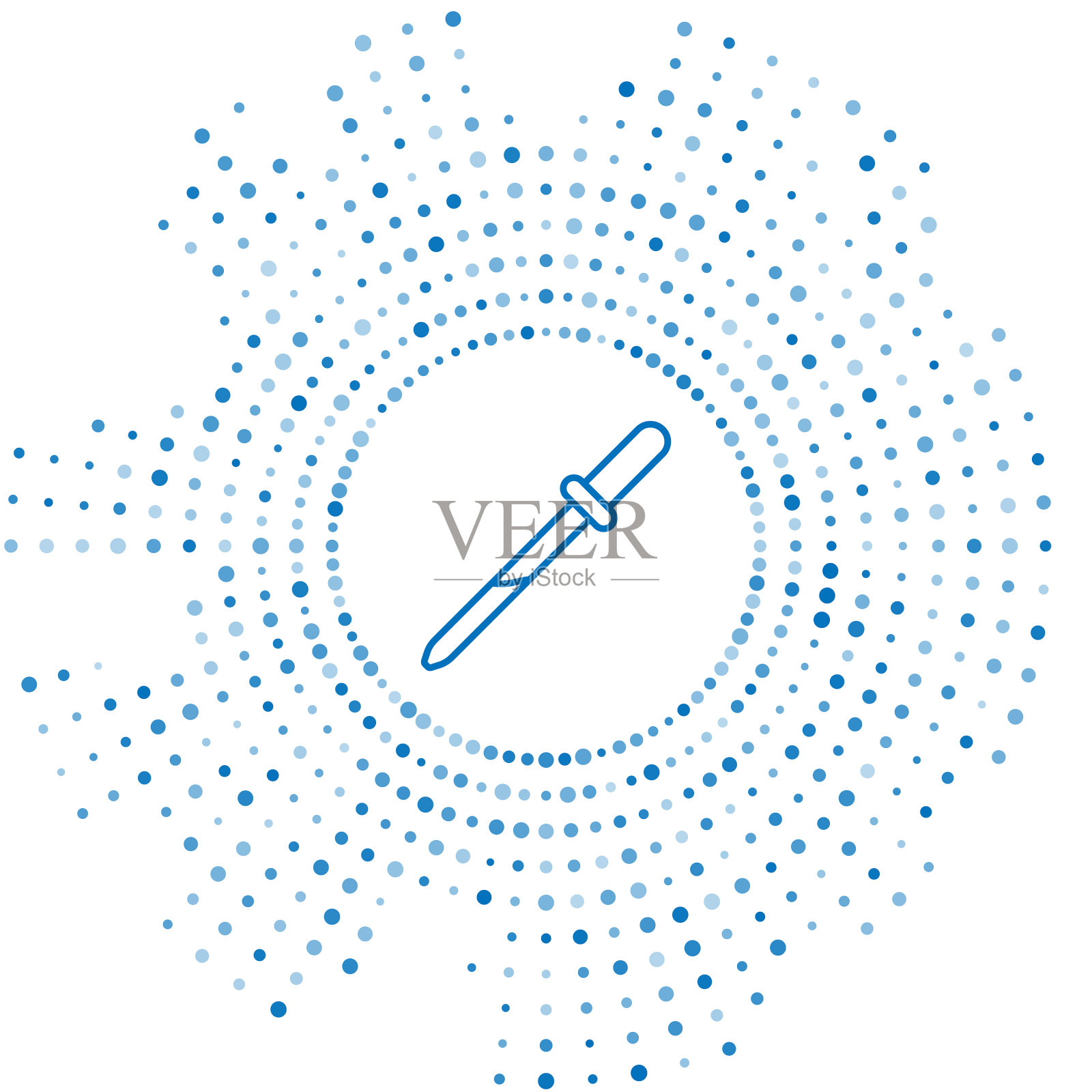 蓝线吸管图标隔离在白色上插画图片素材