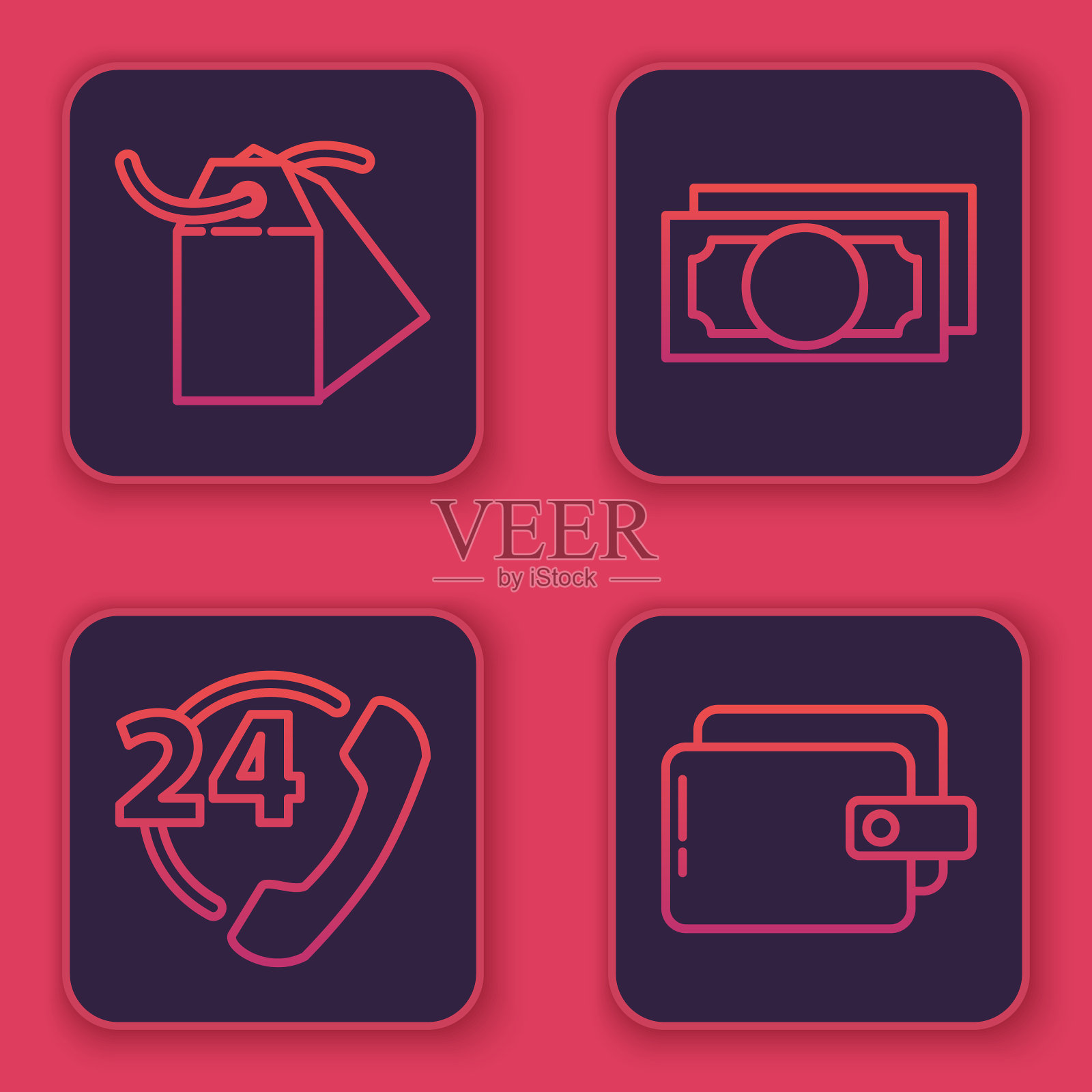 设定线空白标签模板价格标签电话图标素材