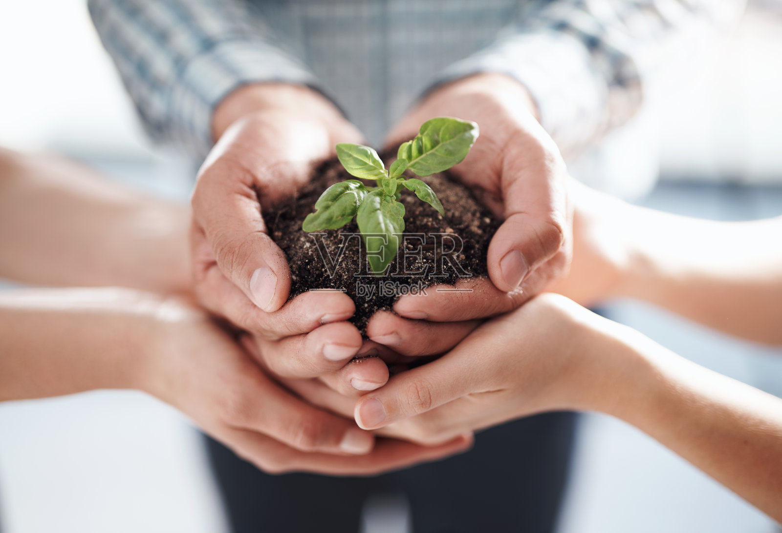 在所有人的支持下发展生意照片摄影图片