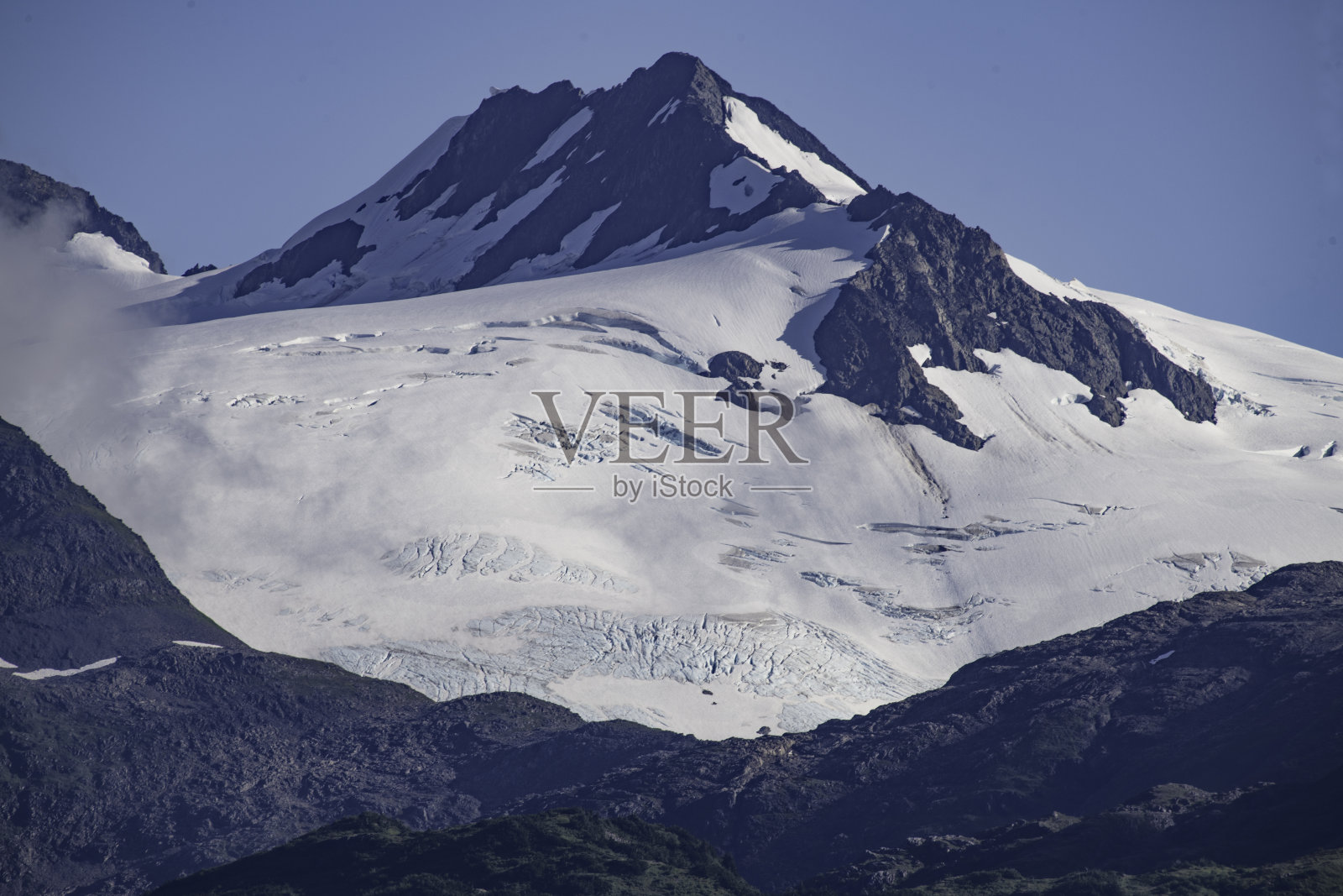 阿拉斯加冰川的近景照片摄影图片