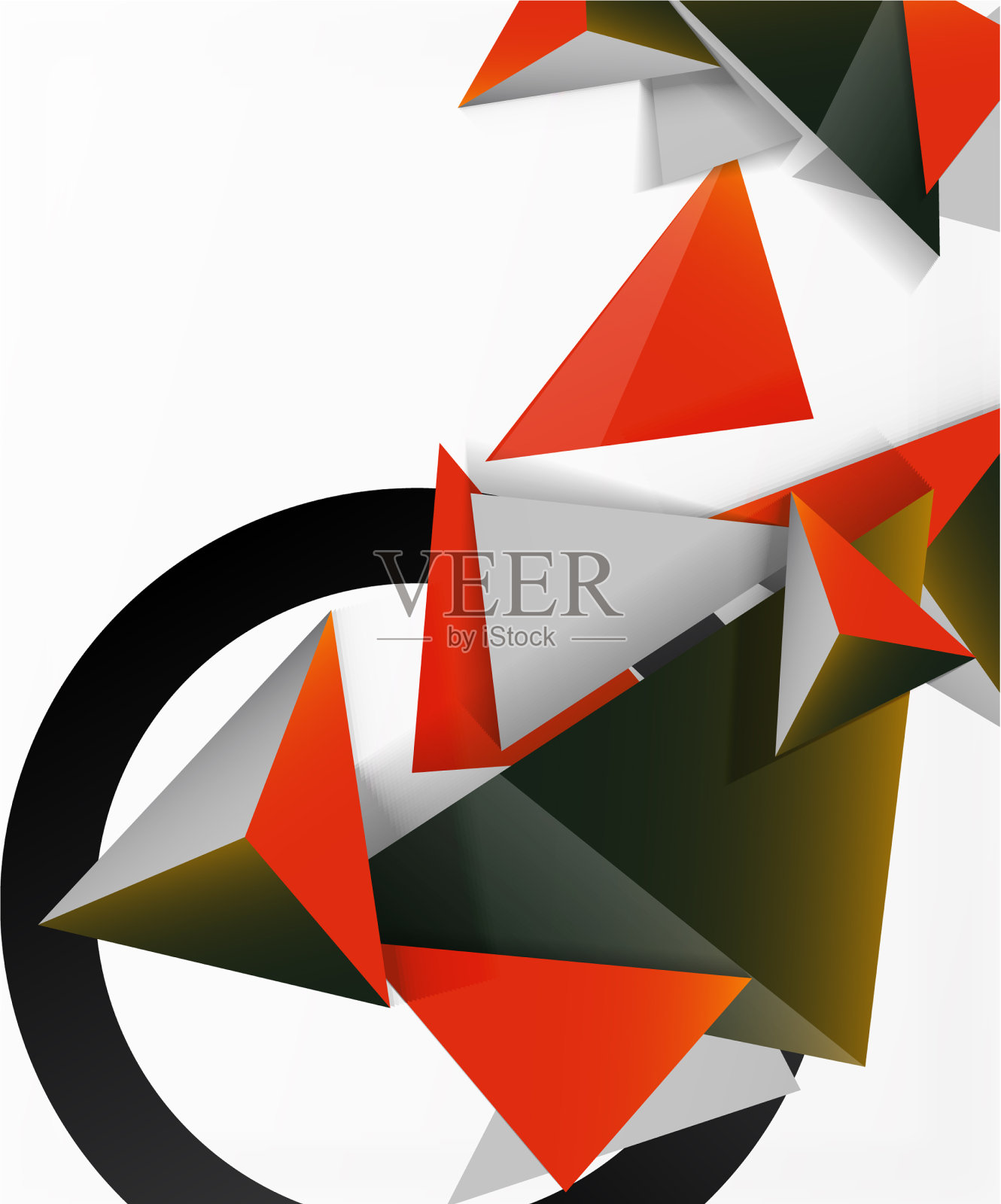 抽象背景马赛克三维三角形插画图片素材