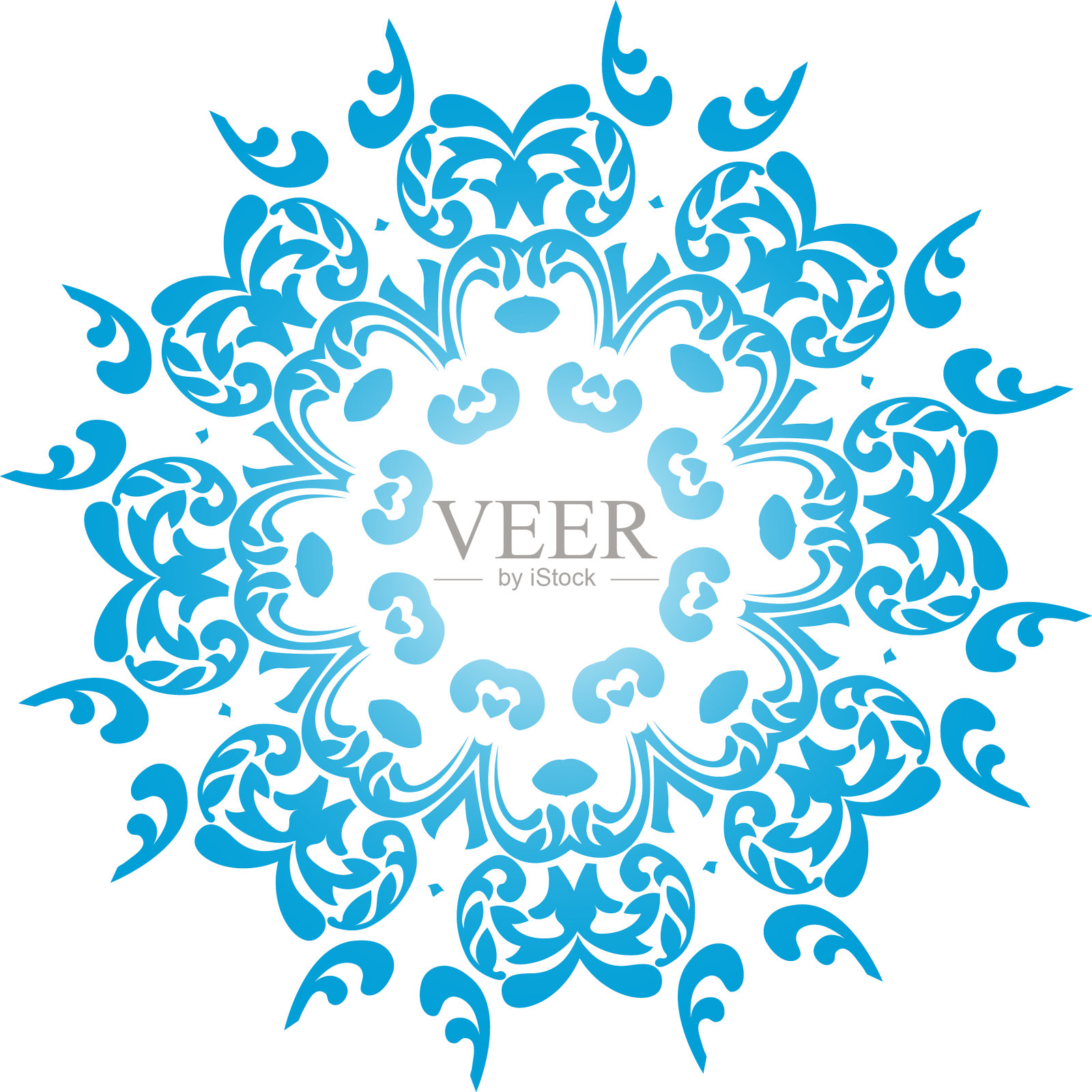 圆雪花设计元素图片