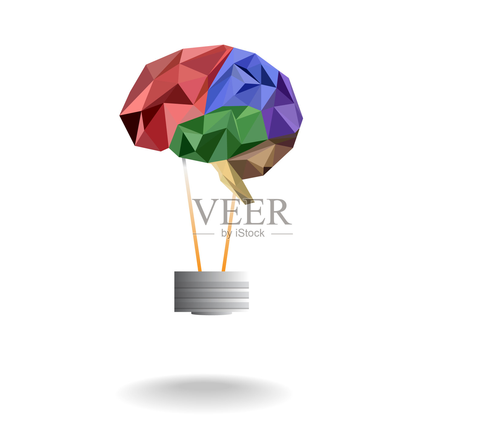 灯大脑向量插画图片素材