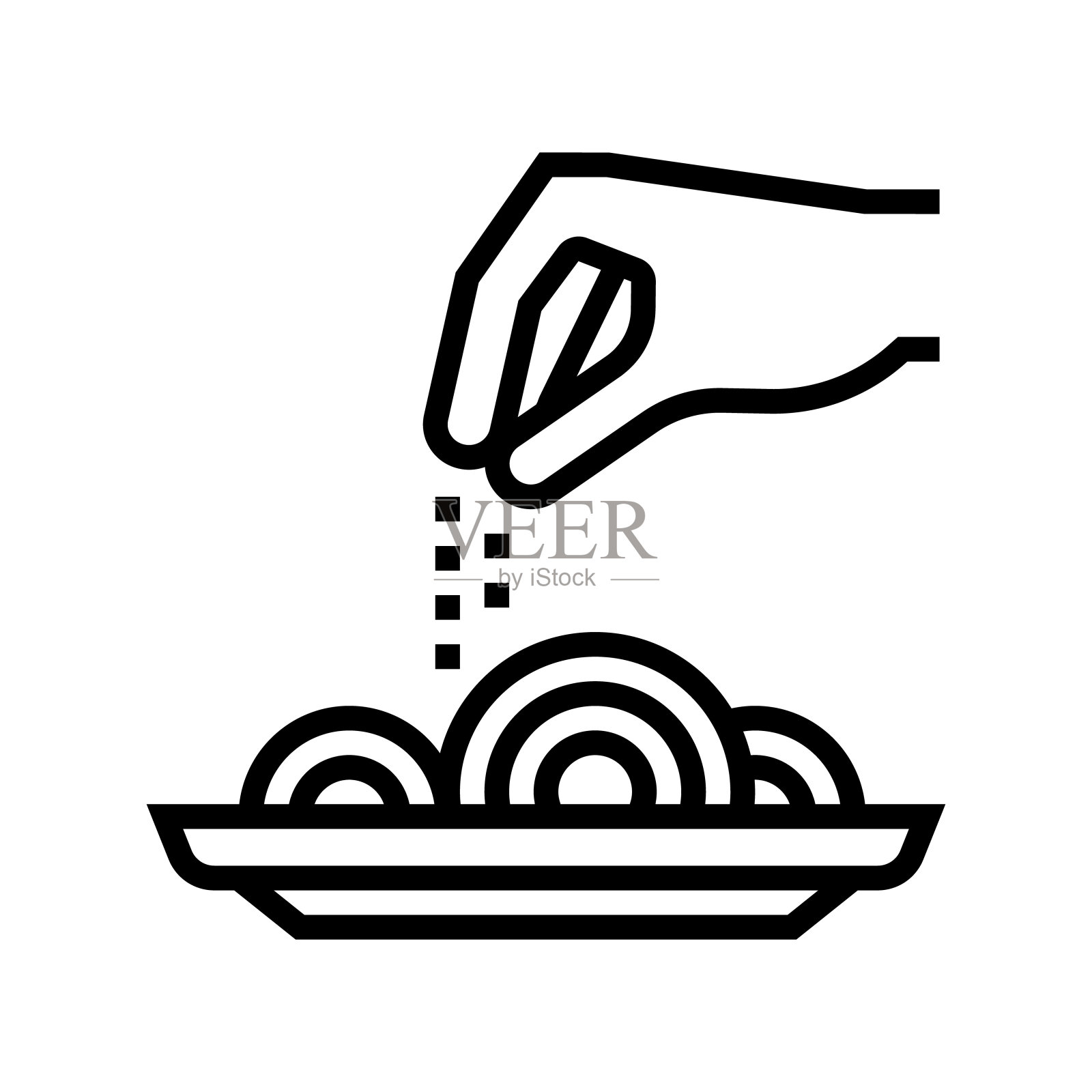 调味菜线图标矢量插图插画图片素材