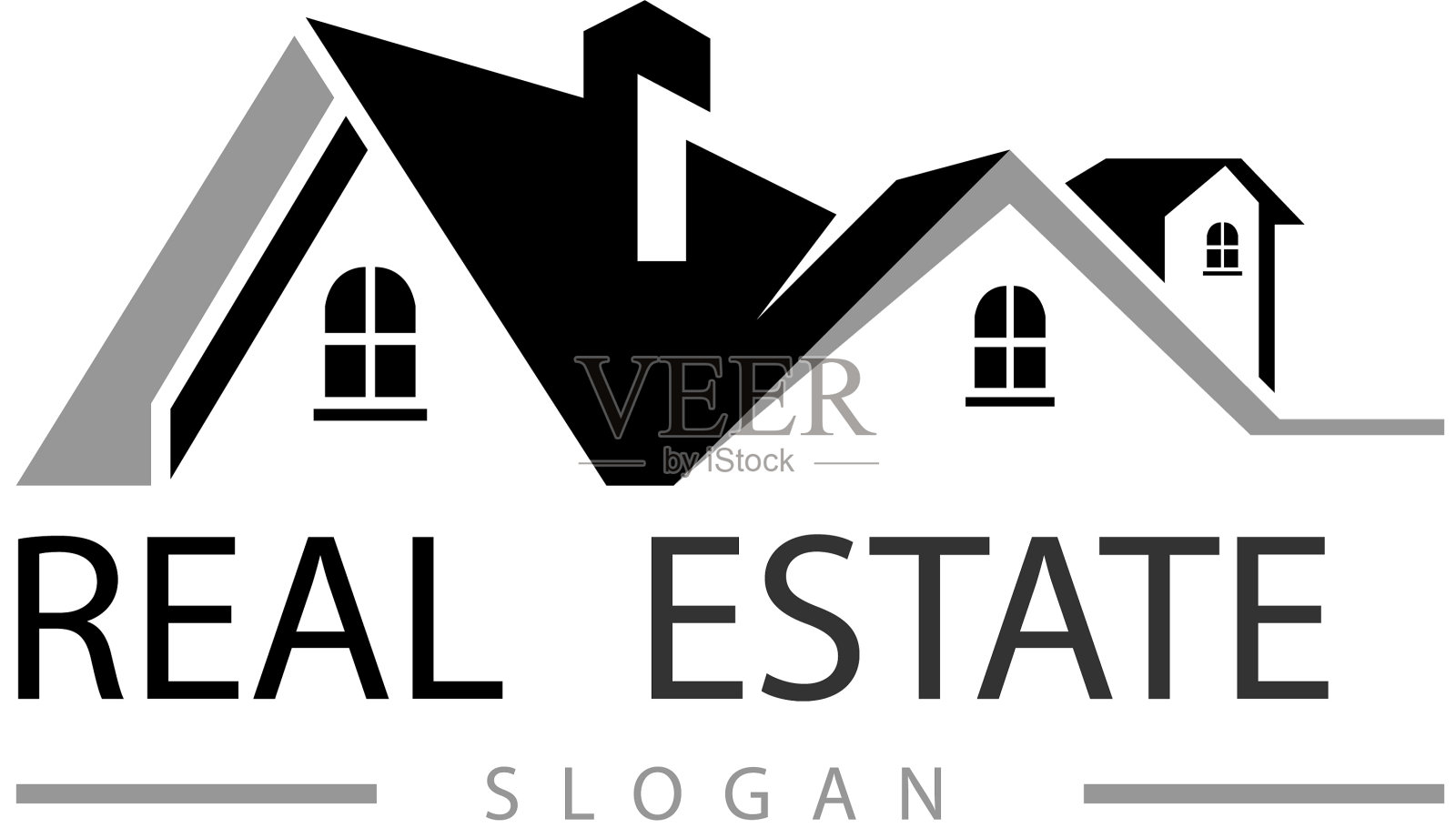 房地产标志插画图片素材