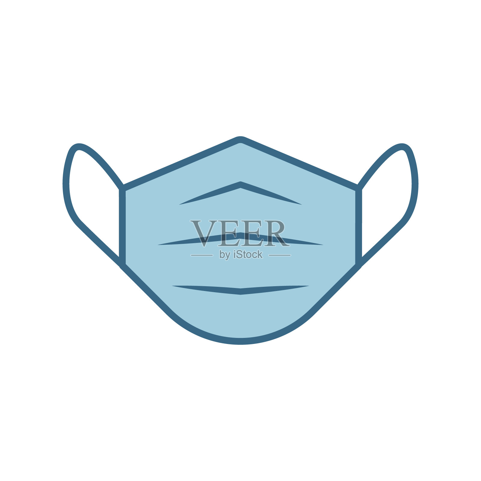 嘴罩矢量插图。插画图片素材