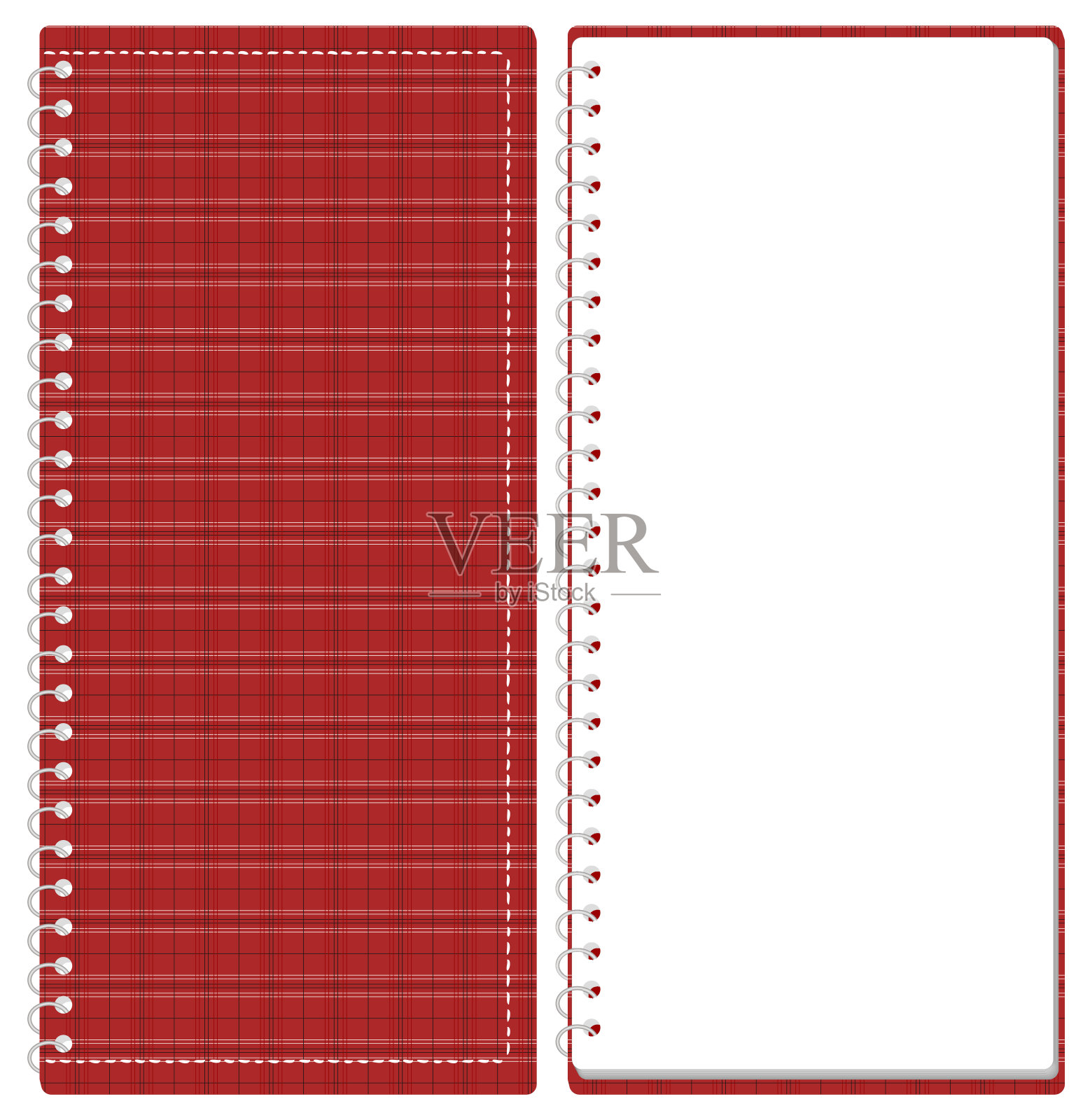 素描簿环笔记封面和页集插图向量设计元素图片