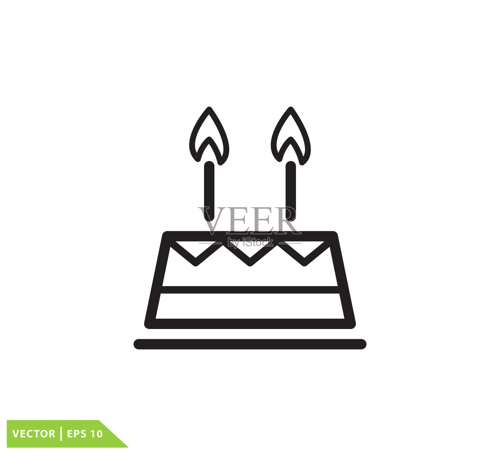 生日蛋糕图标矢量标志模板插画图片素材