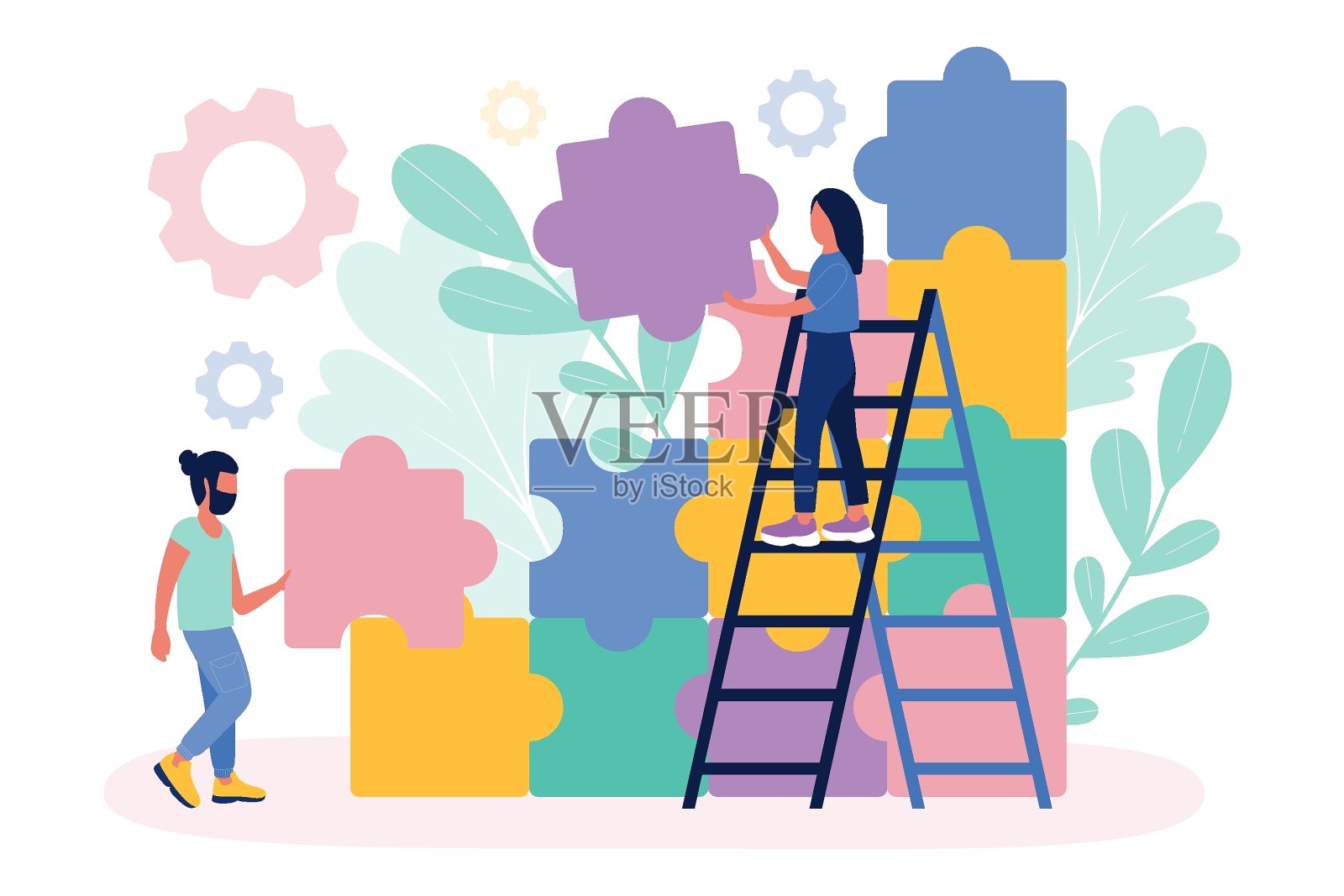 谜题插画图片素材