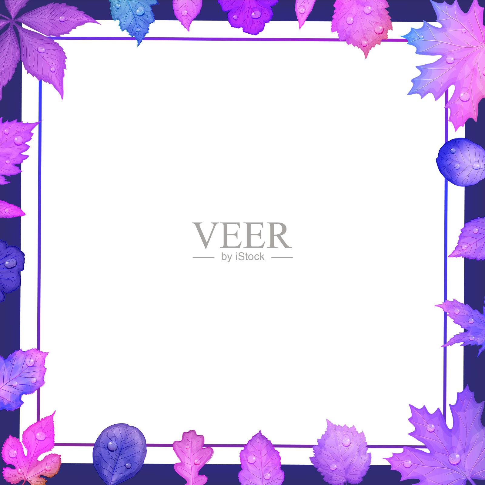 秋天的落叶。矢量图插画图片素材