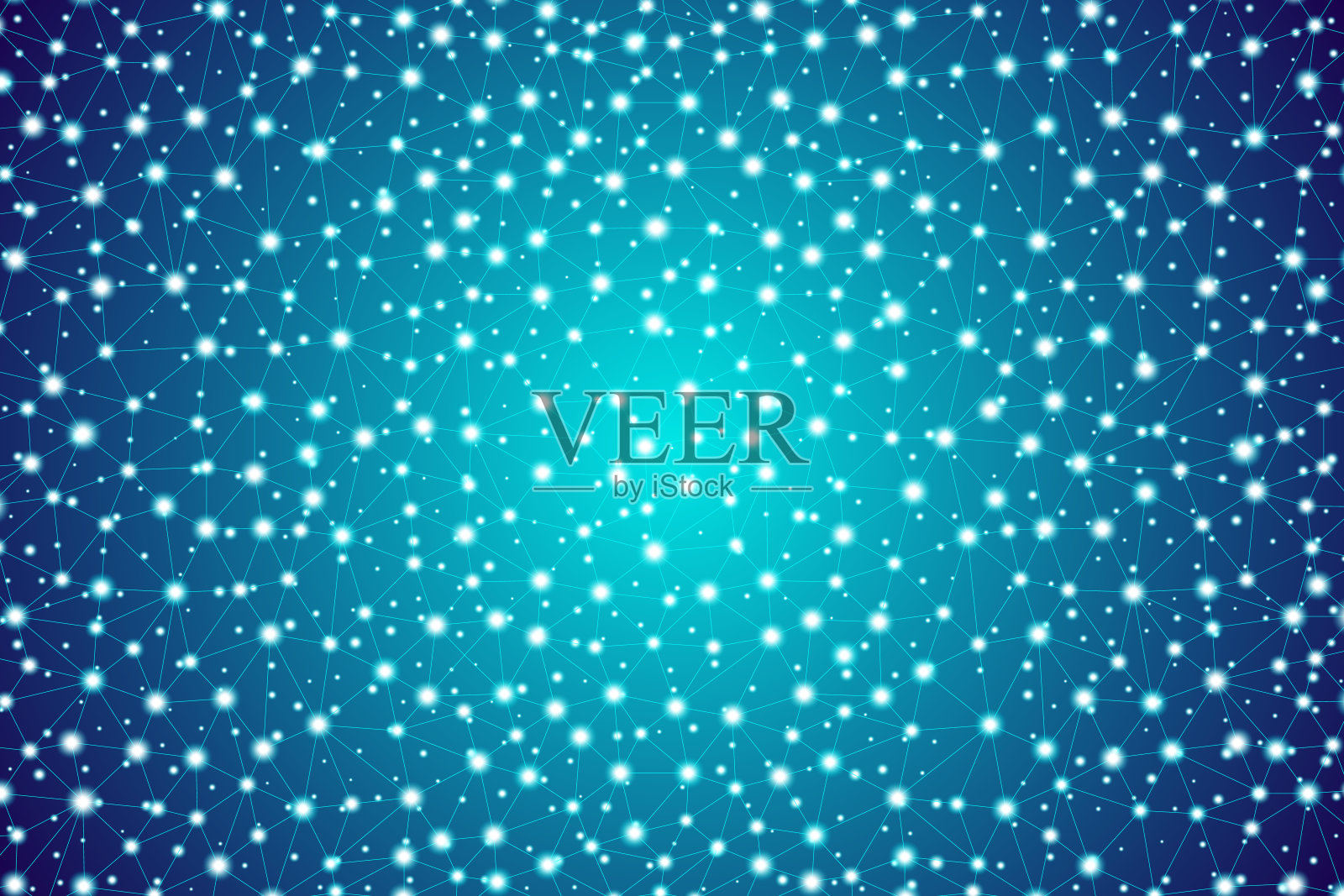 三维数字网络神经多边形线和点丛图案背景插画图片素材